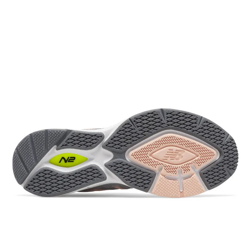 Lightweight Outsole Walking Ease 824v1 - Flint Grey with Salmon Pink - Women's