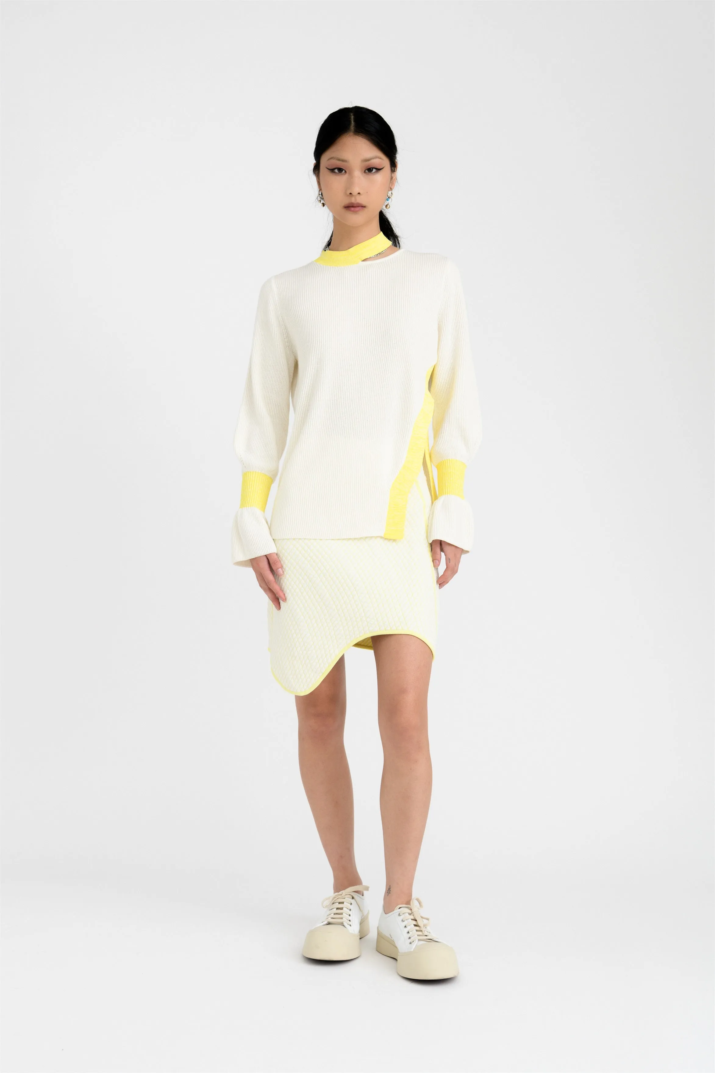 No Pinch Work Essential MOROSE PILLOW STITCH WAVY MINI SKIRT