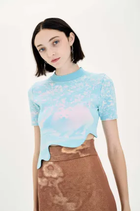 ACACIA UV REACTIVE DOG PRINT CROPPED TOP ZeroWaste Construction