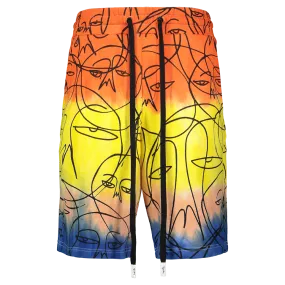 ONE OF A KIND DIP DYE KNIT SHORTS DIP DYE/MULTI Bold colors Eco Conscious Packaging