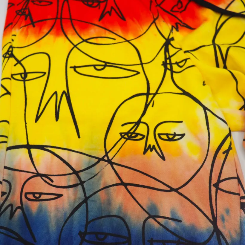 ONE OF A KIND DIP DYE KNIT SHORTS DIP DYE/MULTI WideLegOpening