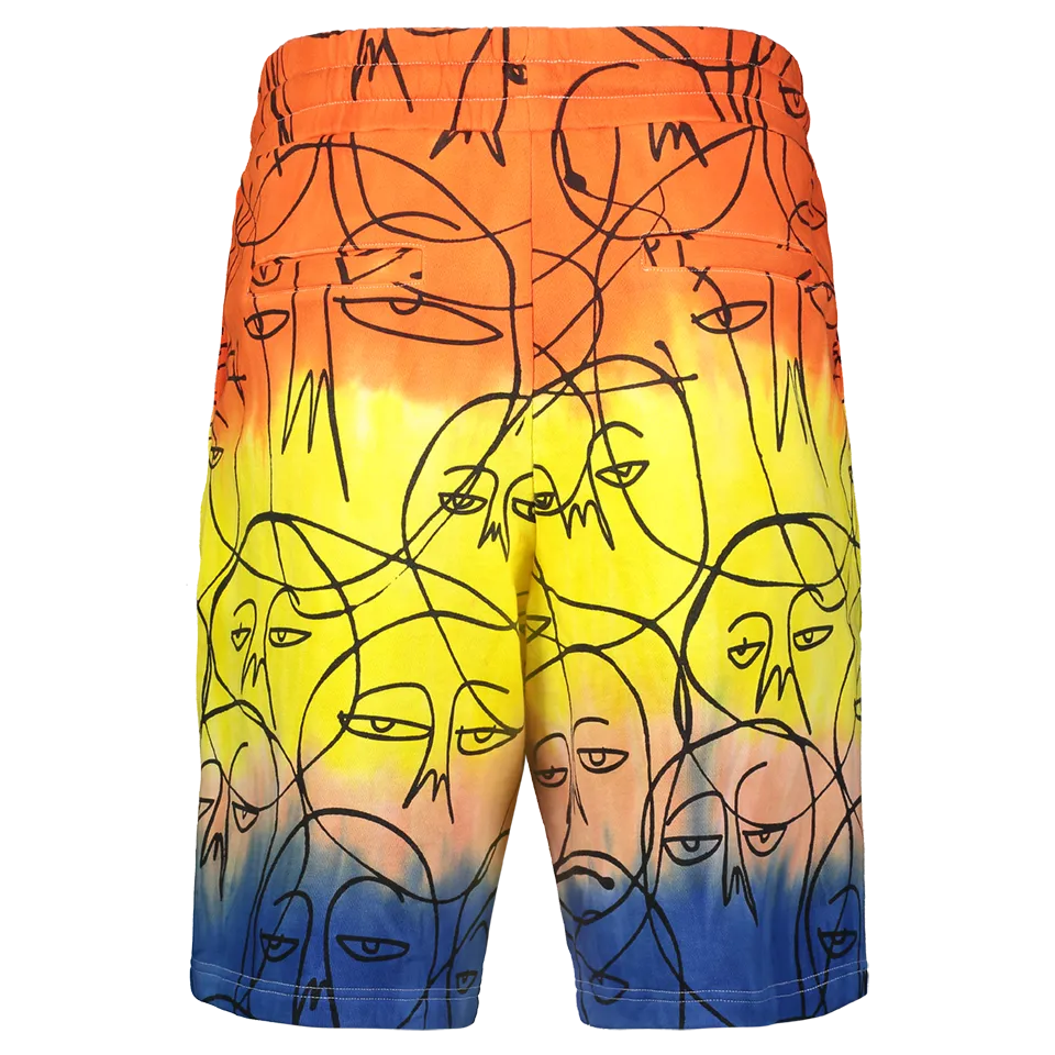 ONE OF A KIND DIP DYE KNIT SHORTS DIP DYE/MULTI cyclists