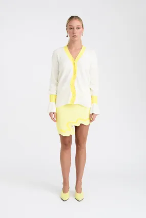 AMY CASHMERE COTTON OVERSIZED CARDIGAN Breathable Mesh Panels