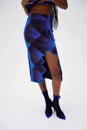 Non slip grip HOLLY MIDI PLAID SKIRT