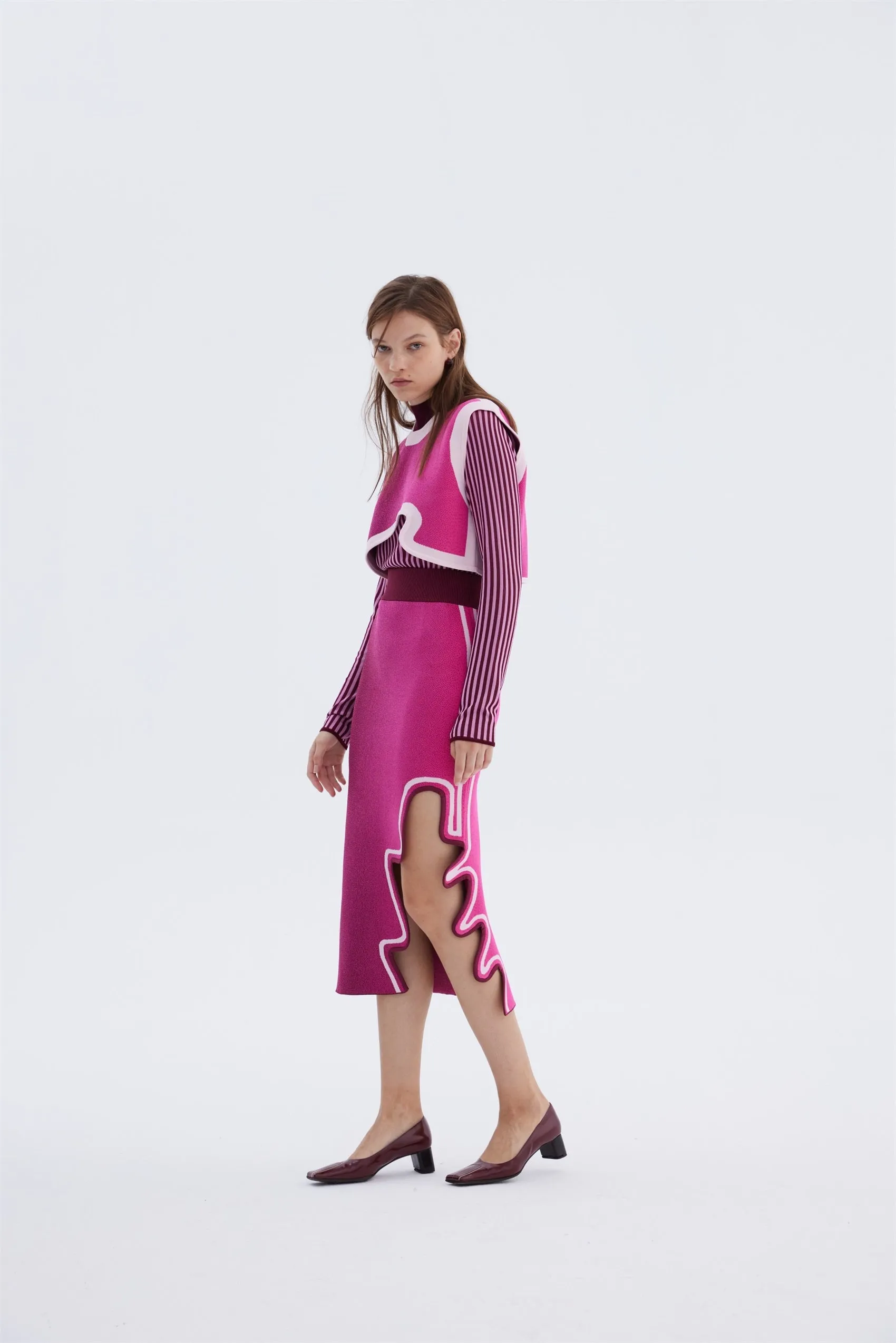 RAGO WAVY MIDI SKIRT SlimFit