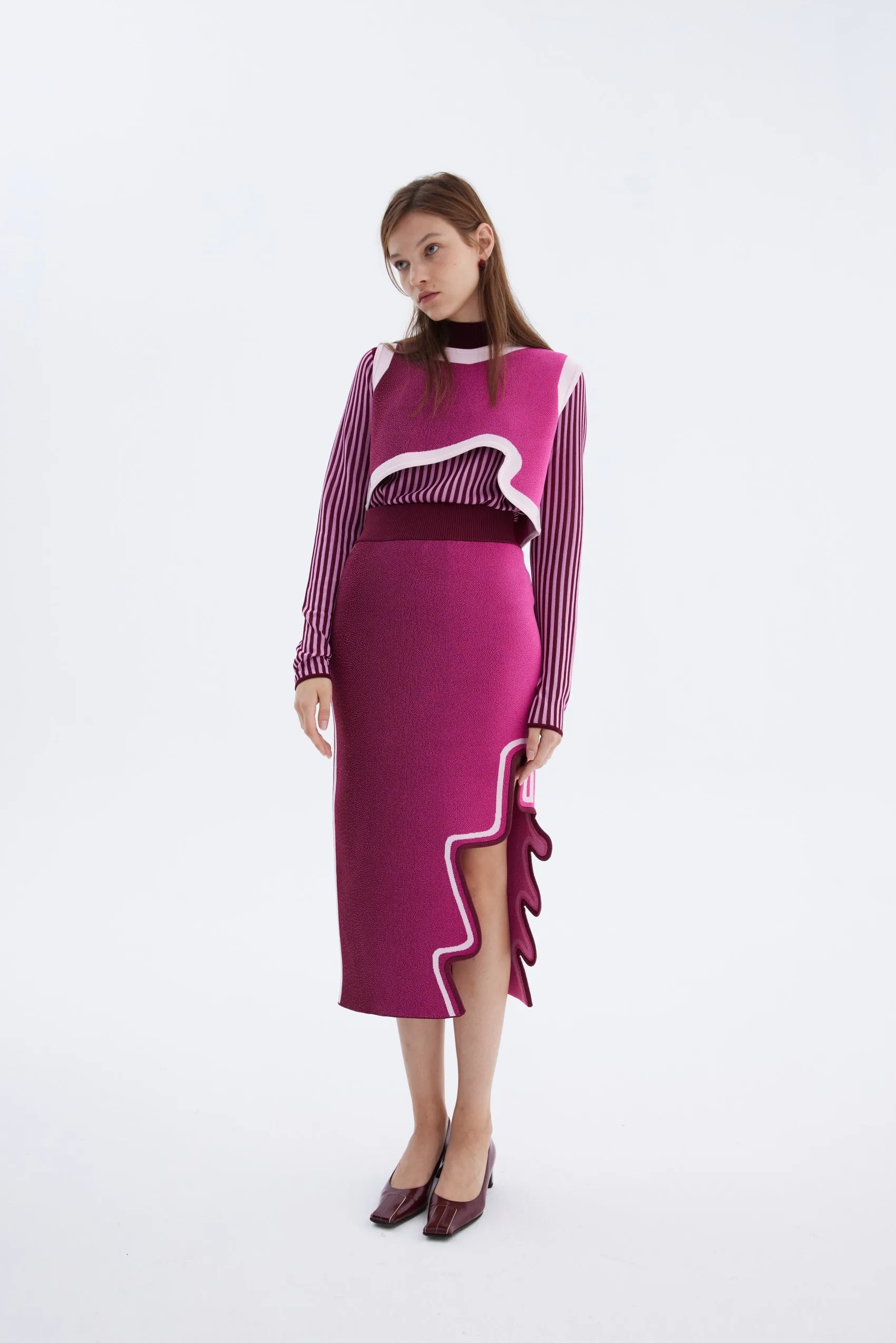 RAGO WAVY MIDI SKIRT UltraSoftLining Organic Cotton Blend