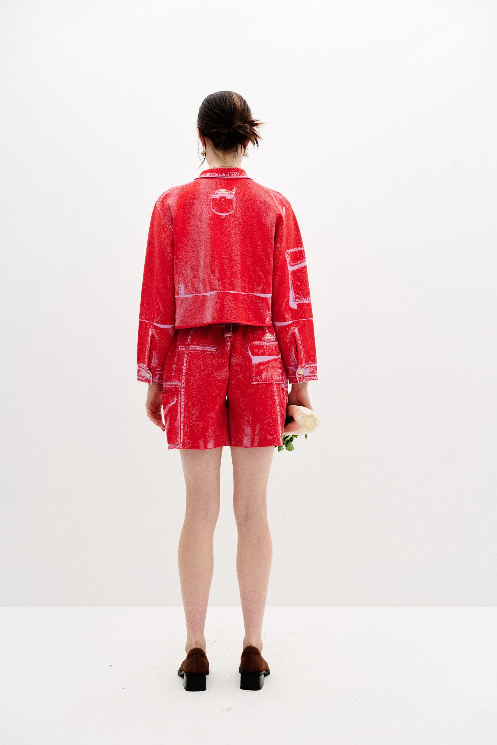 ZEBRINA FAKE CARGO JACKET Functional Pocket Quilted Insulation