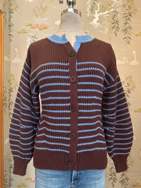 Addison Striped Cardigan Breathable Style Versatile knitwear