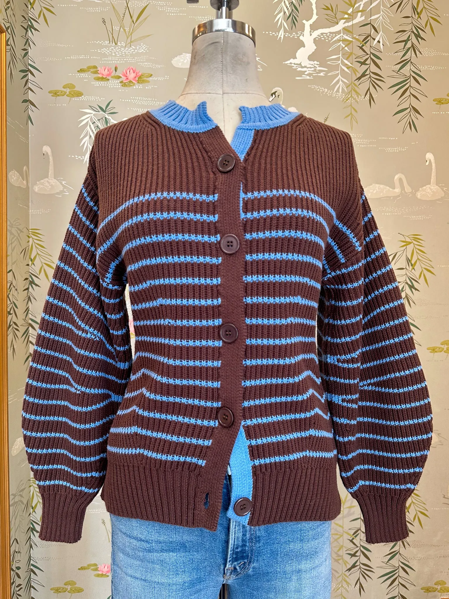 Effortless Layer Chilly Days Addison Striped Cardigan