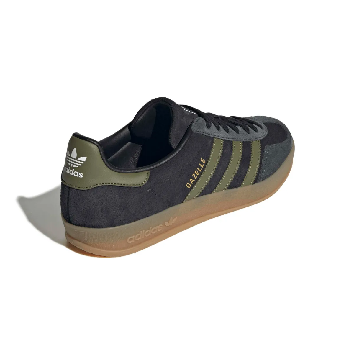 Adidas Men's Gazelle Indoor Black/Focus Olive/Carbon Unbeatable cushioning