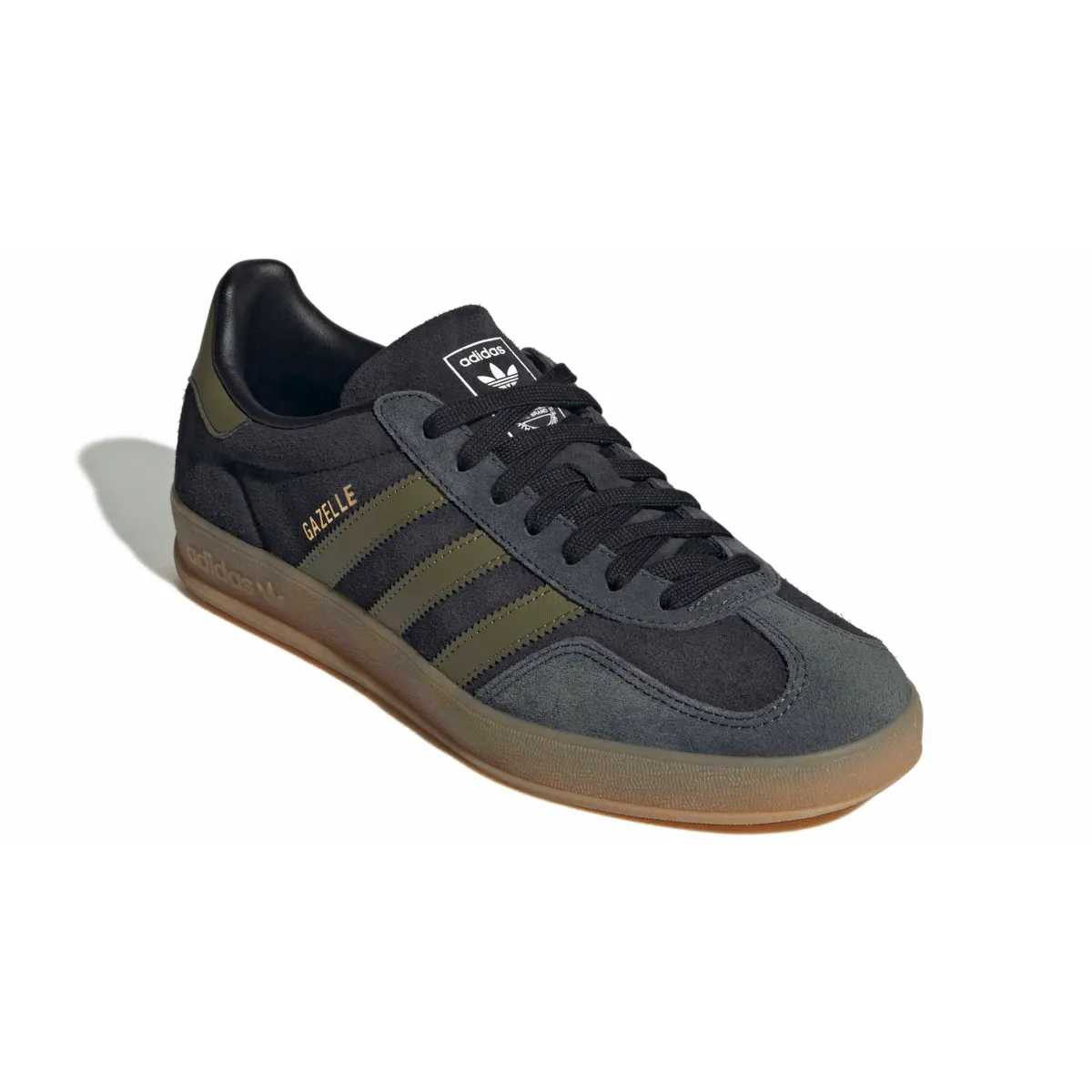 Comfort Outsole Adidas Men's Gazelle Indoor Black/Focus Olive/Carbon
