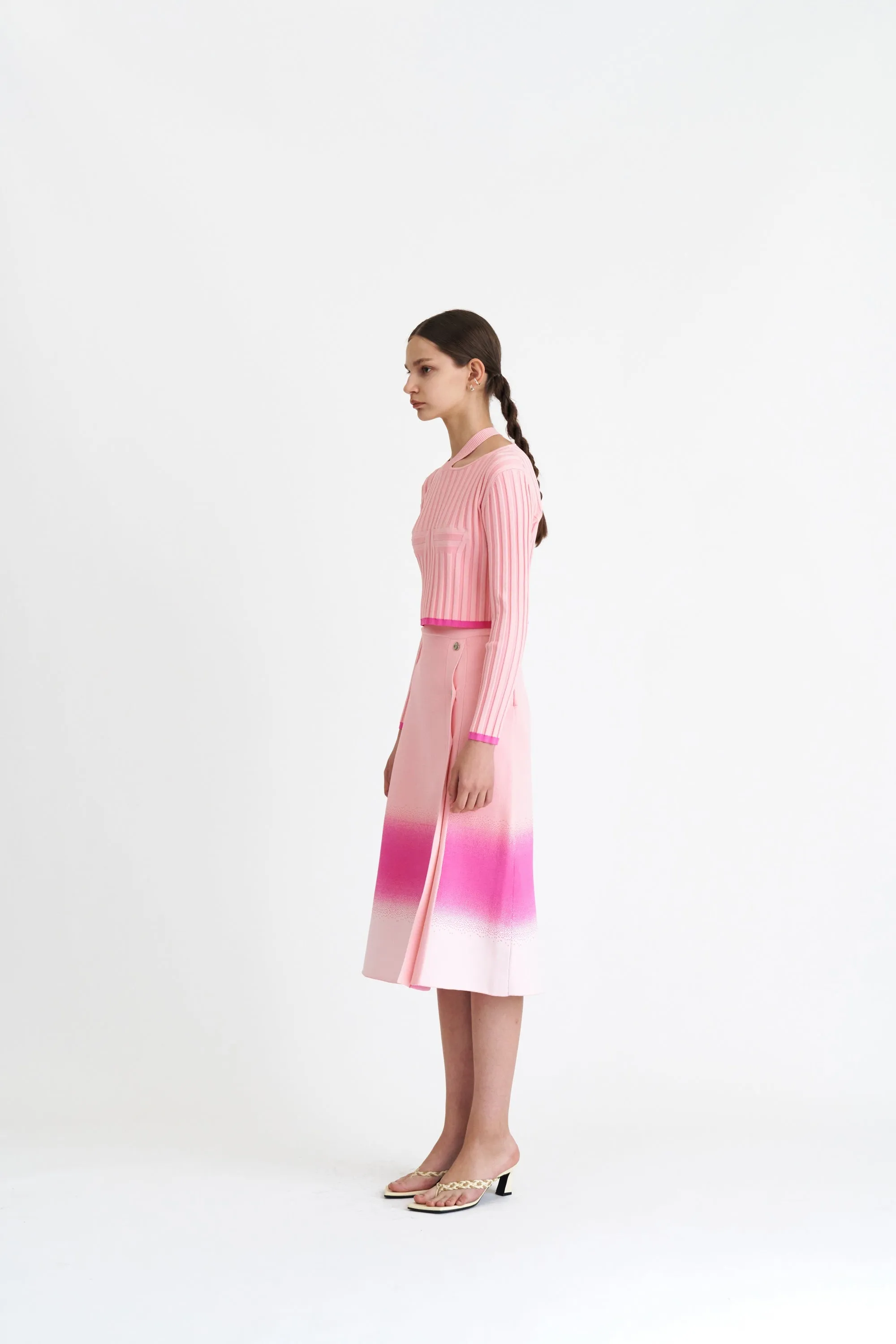 Easy Travel KAFKA A-LINE MIDI SKIRT