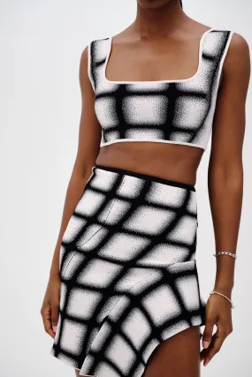 Non Chafing Edges ALICE UV REACTIVE PLAID BRA TOP