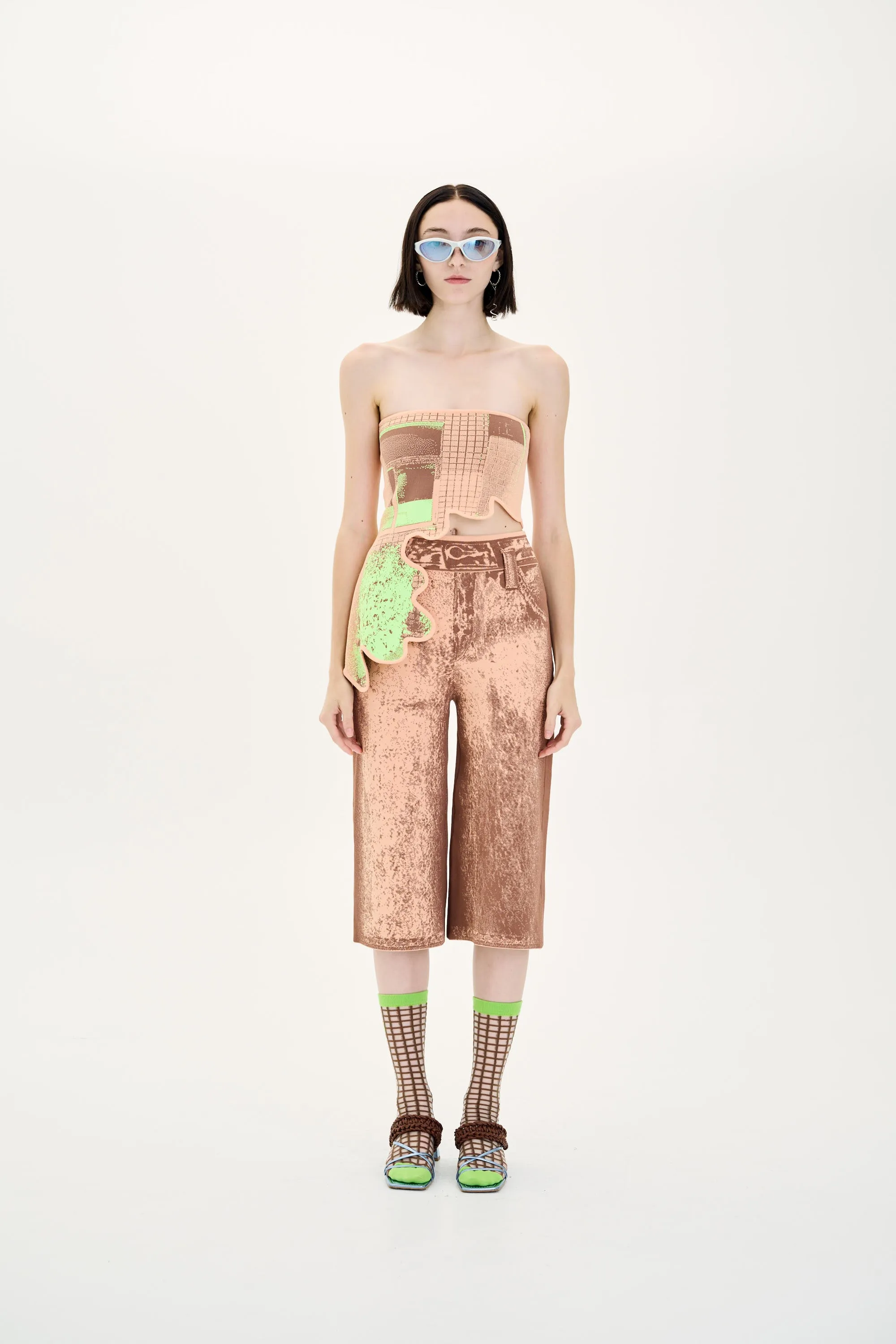 POMELO WAVY WINDOW PRINT BRA TOP Fashion Statement