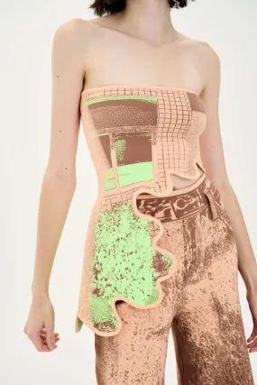 Active Design POMELO WAVY WINDOW PRINT BRA TOP