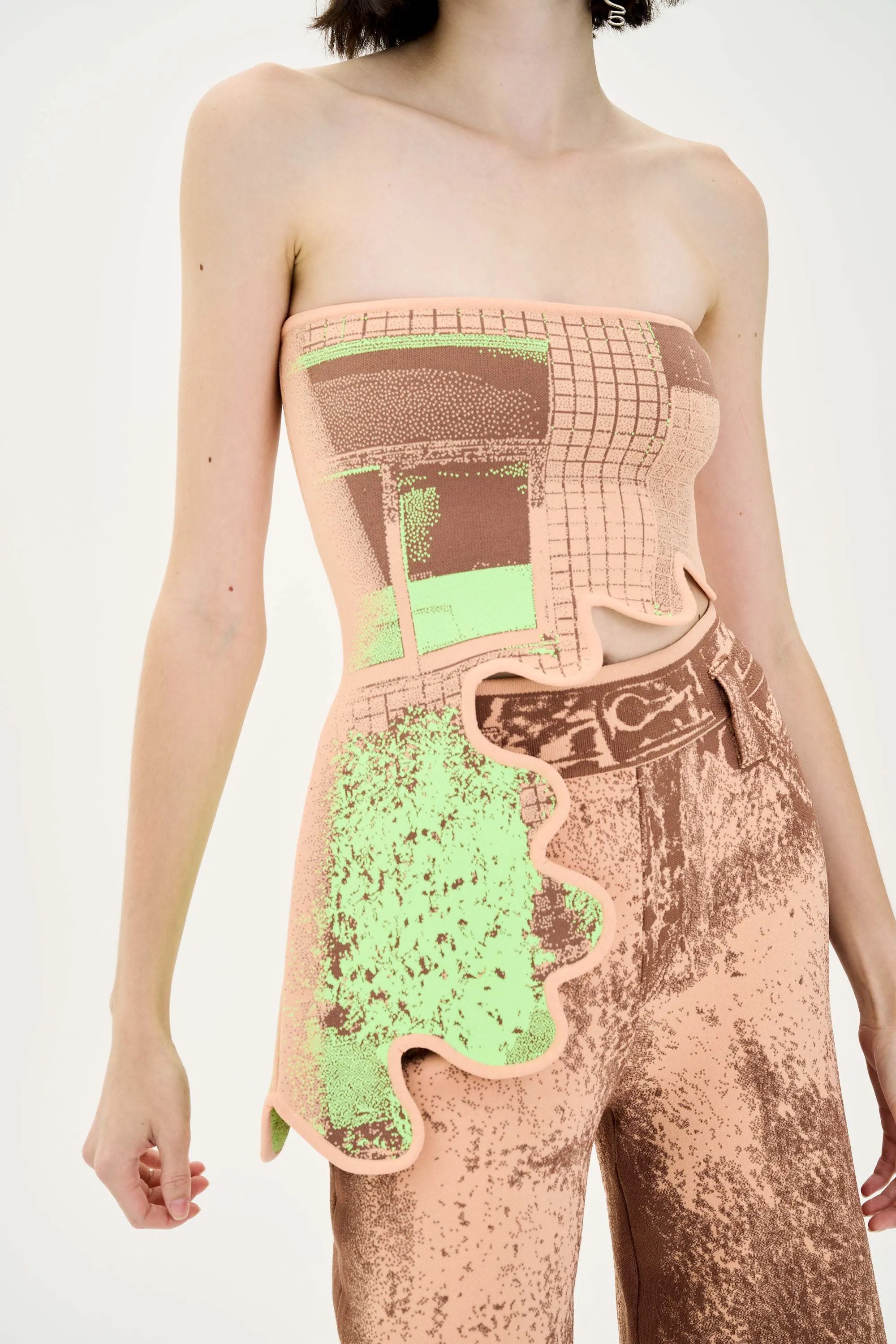 Active Design POMELO WAVY WINDOW PRINT BRA TOP