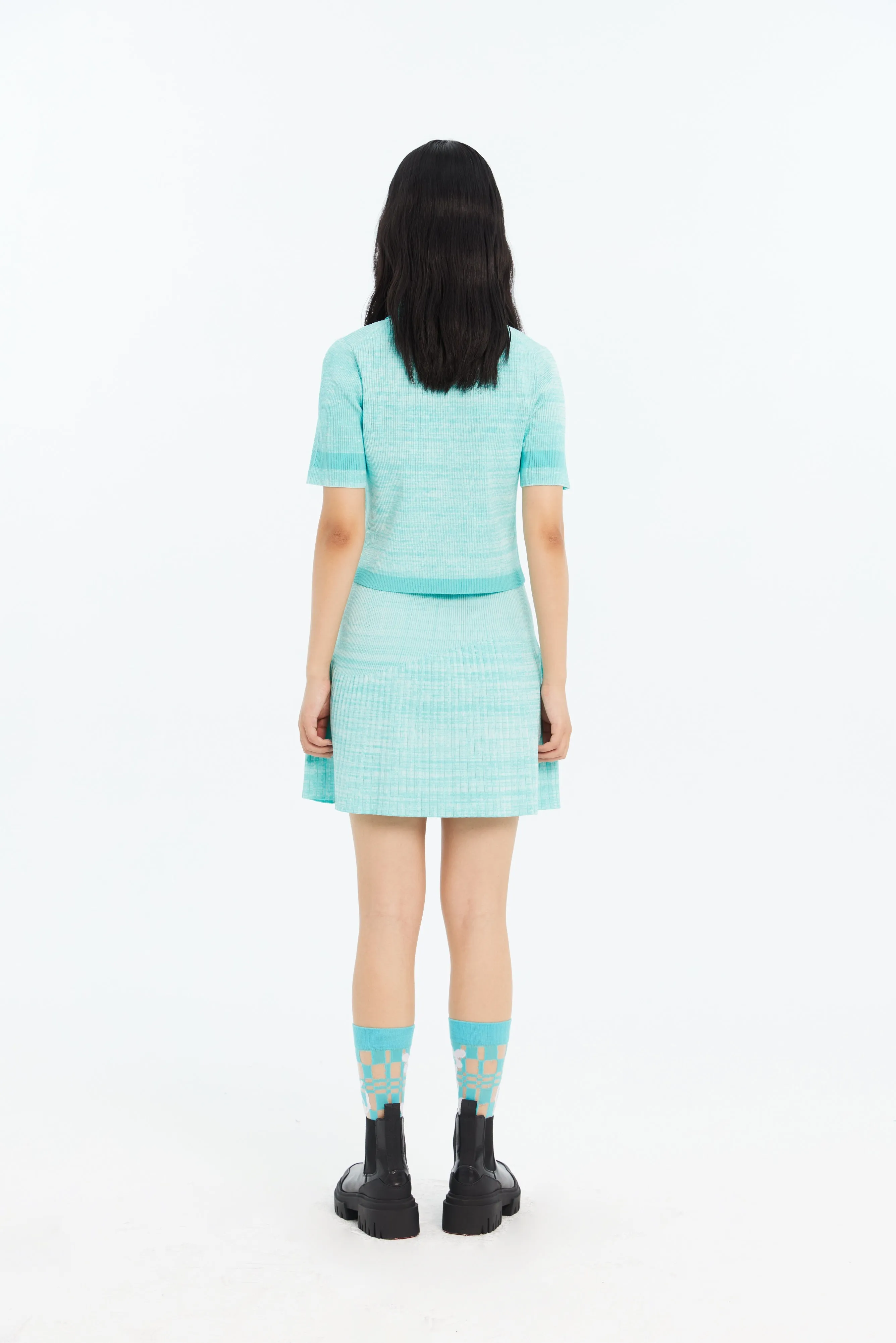 Double Stitched Seams SAMMIE ECO CROPPED POLO SHIRT