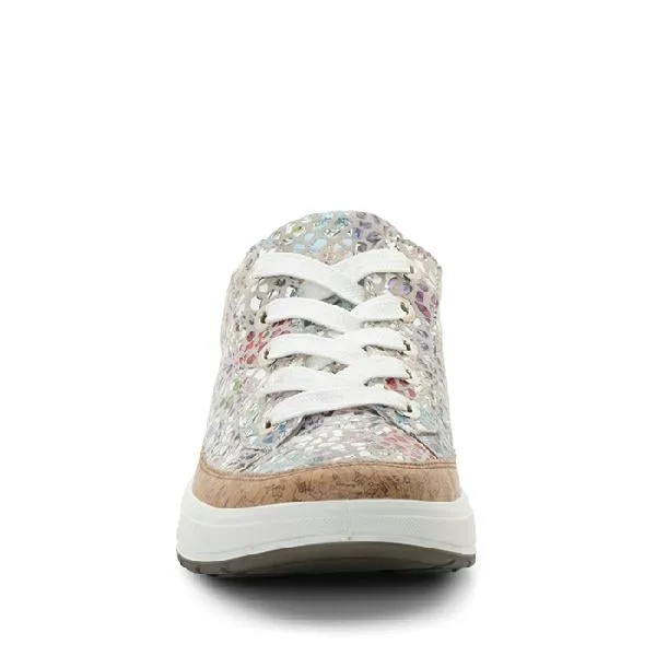 Kick Hike Walk Comfort Womens Ara Rem in Multi Konfettikid/Kork/White