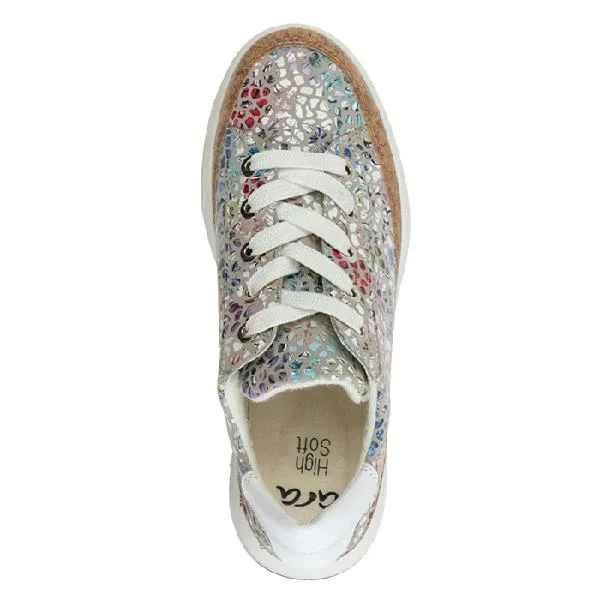 Womens Ara Rem in Multi Konfettikid/Kork/White Abrasion Resistant Toe Air Mesh