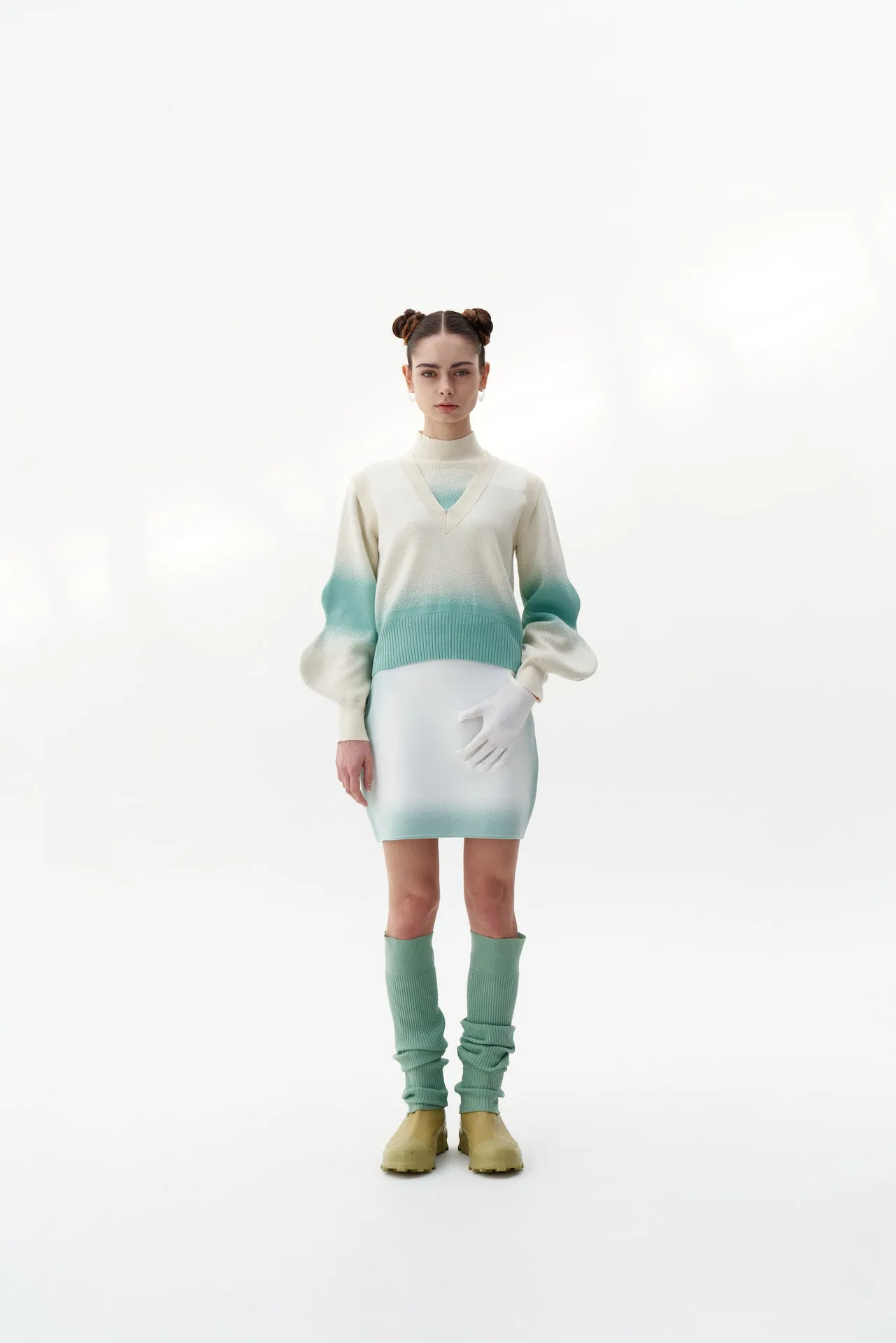 PICTOR "SPRAY PAINTED" MINI SKIRT WITH POCKET Effortless Design Outdoor Activity