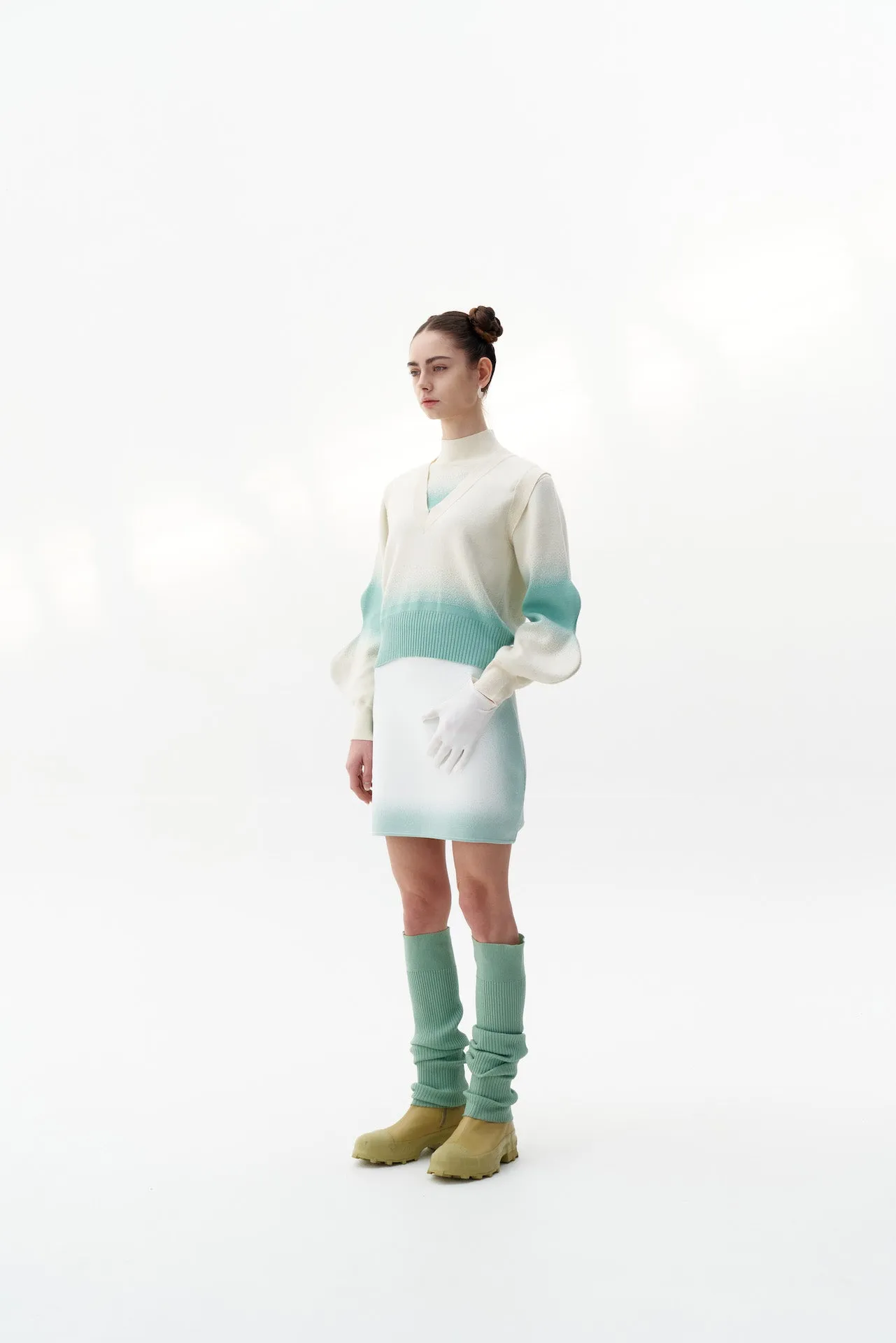 PICTOR "SPRAY PAINTED" MINI SKIRT WITH POCKET Work Flex