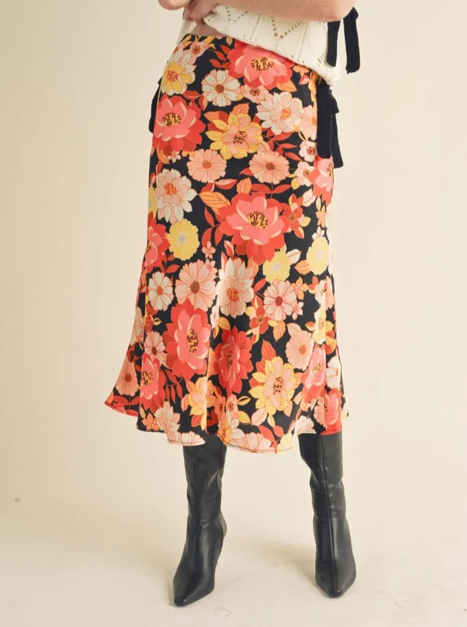 Sophisticated Casual Laidback Style Blooms Skirt