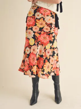 Sophisticated Casual Laidback Style Blooms Skirt