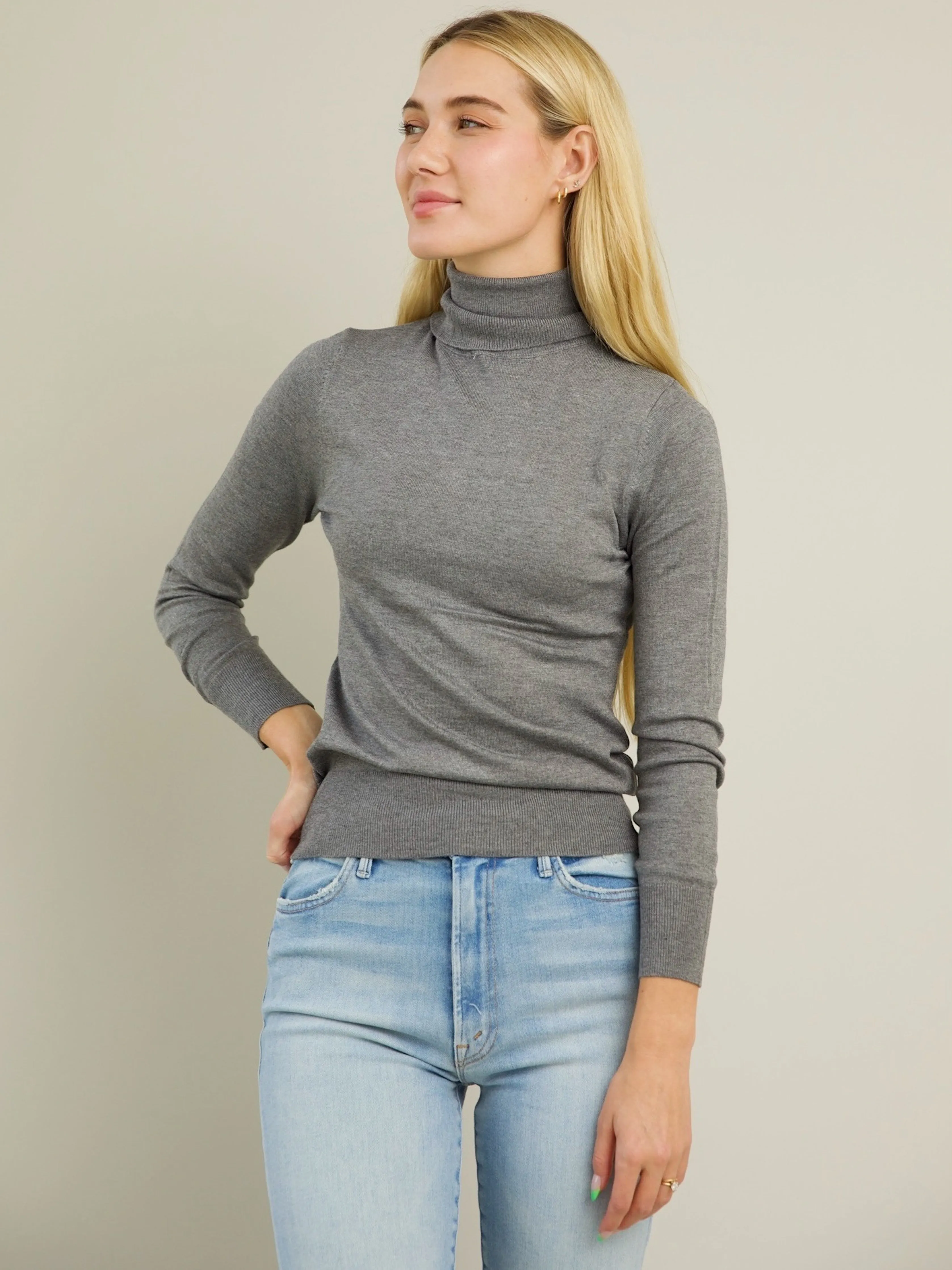 Blythe Turtleneck - Grey Comfortable Choice Comfy Fashion