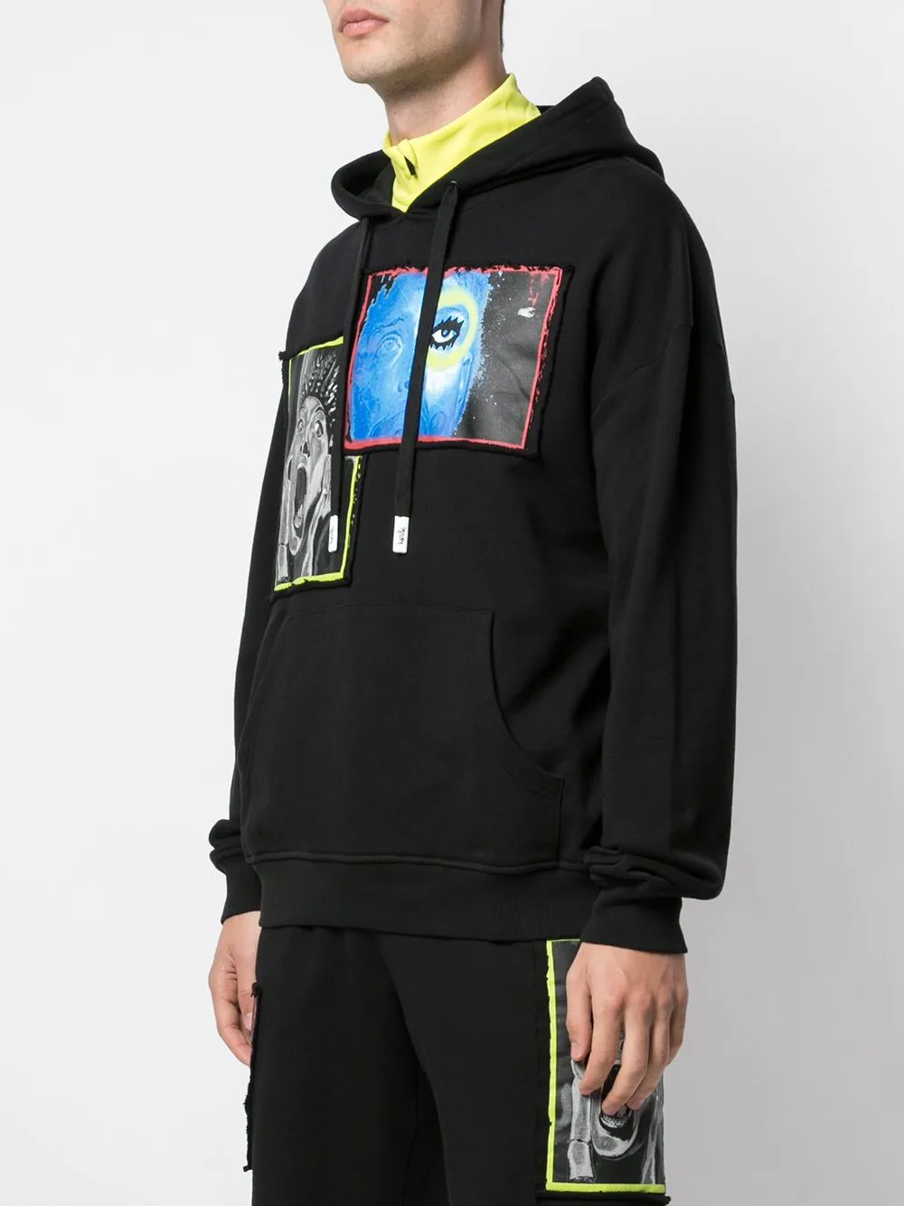 OVERLAP DROP SHOULDER HOODIE BLACK Sport Layer
