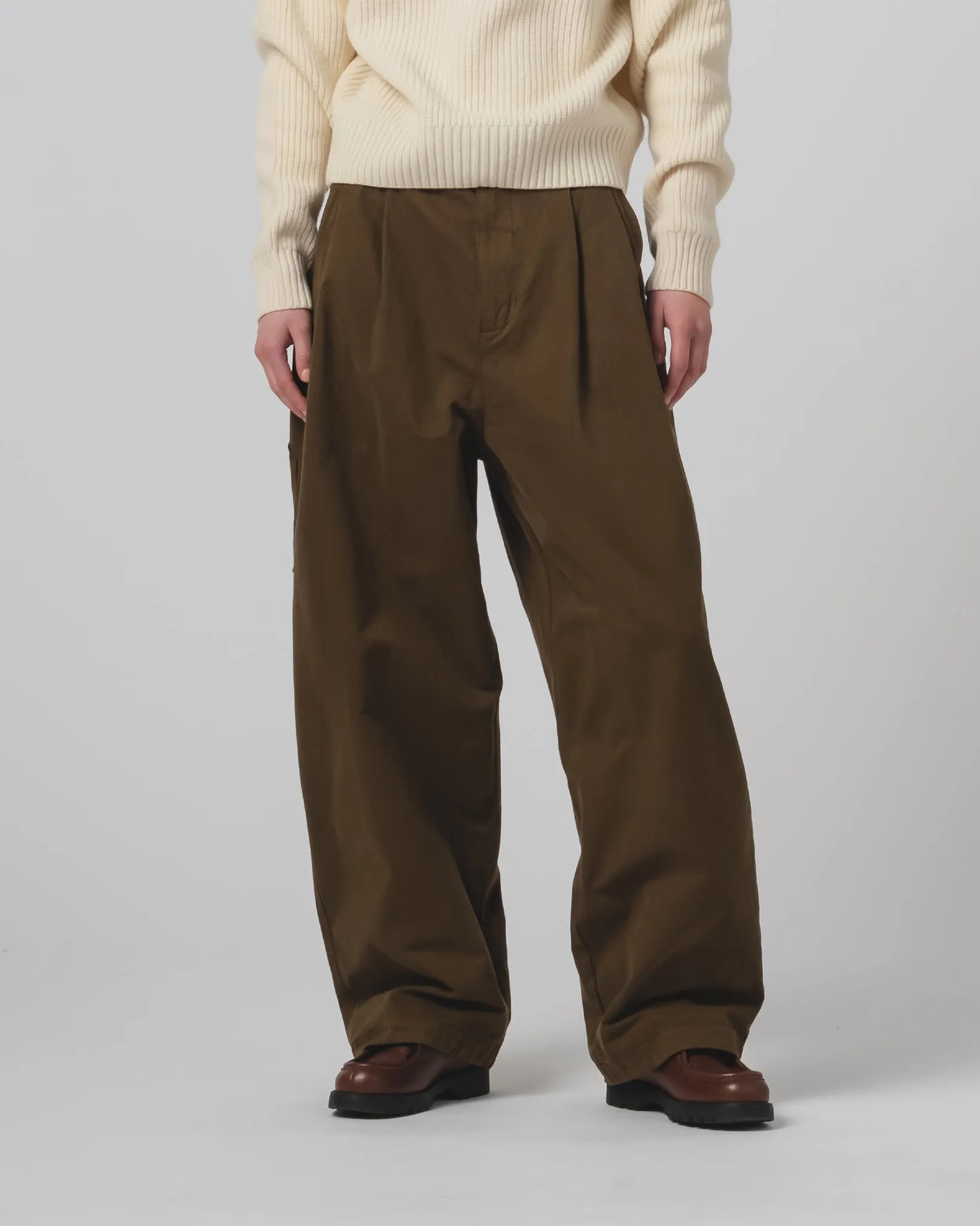Ambassador Pants Gabardine Satin Java Brown Tough Build
