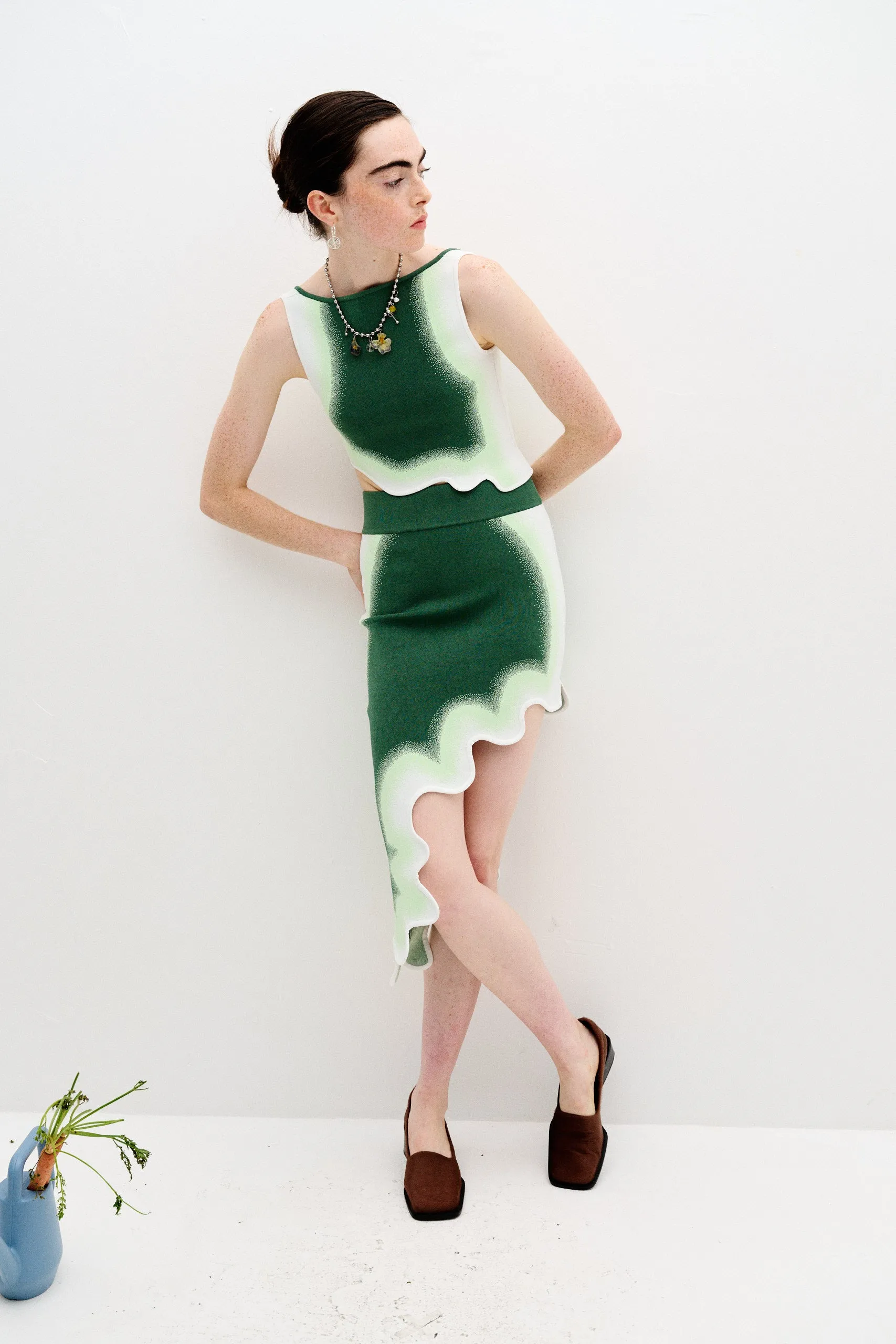 SweatGuard Lining Ultraviolet Protection Finish ANISE REVERSIBLE WAVY BRA TOP