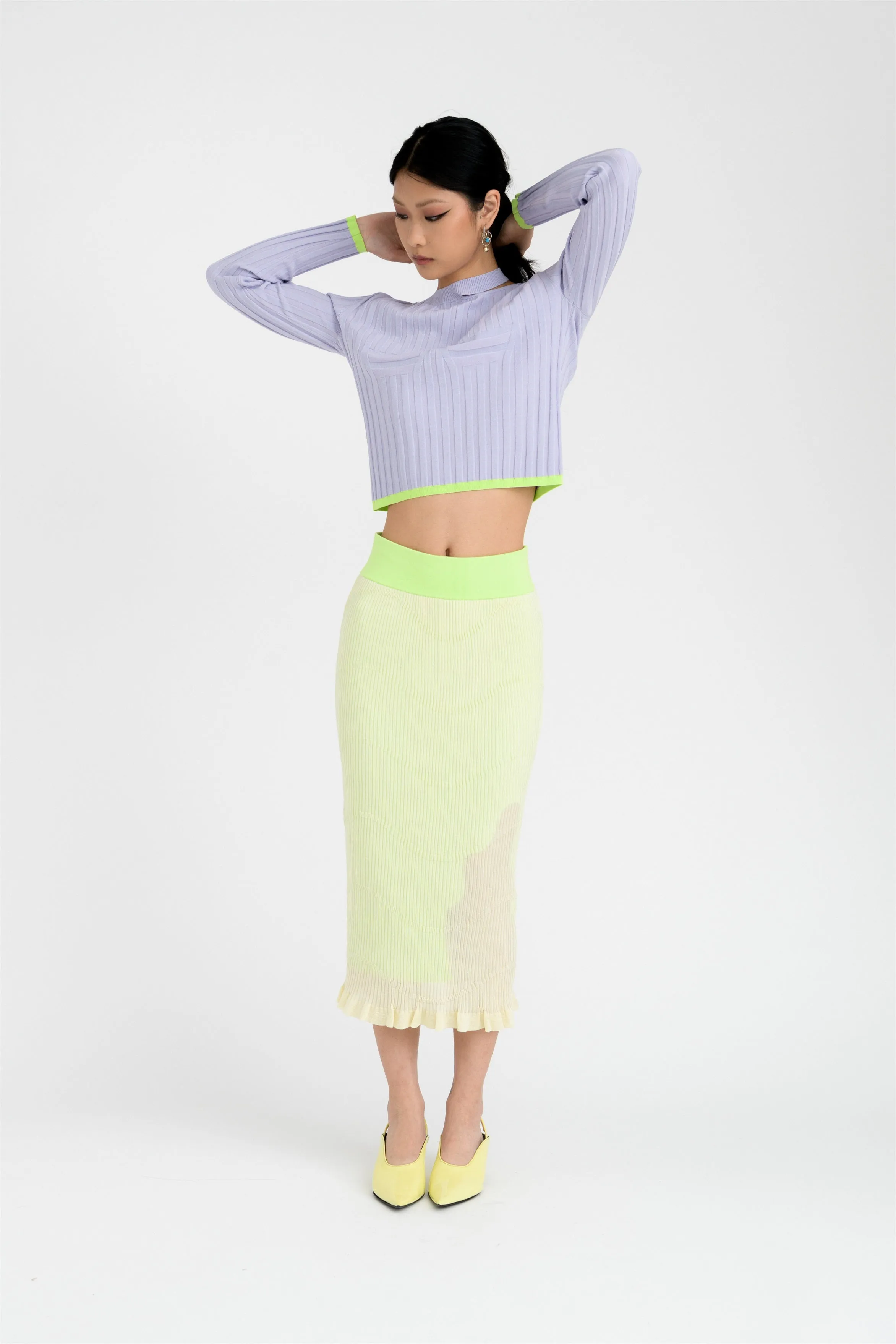 FINLEY DOUBLE LAYER MIDI SKIRT Non Irritating