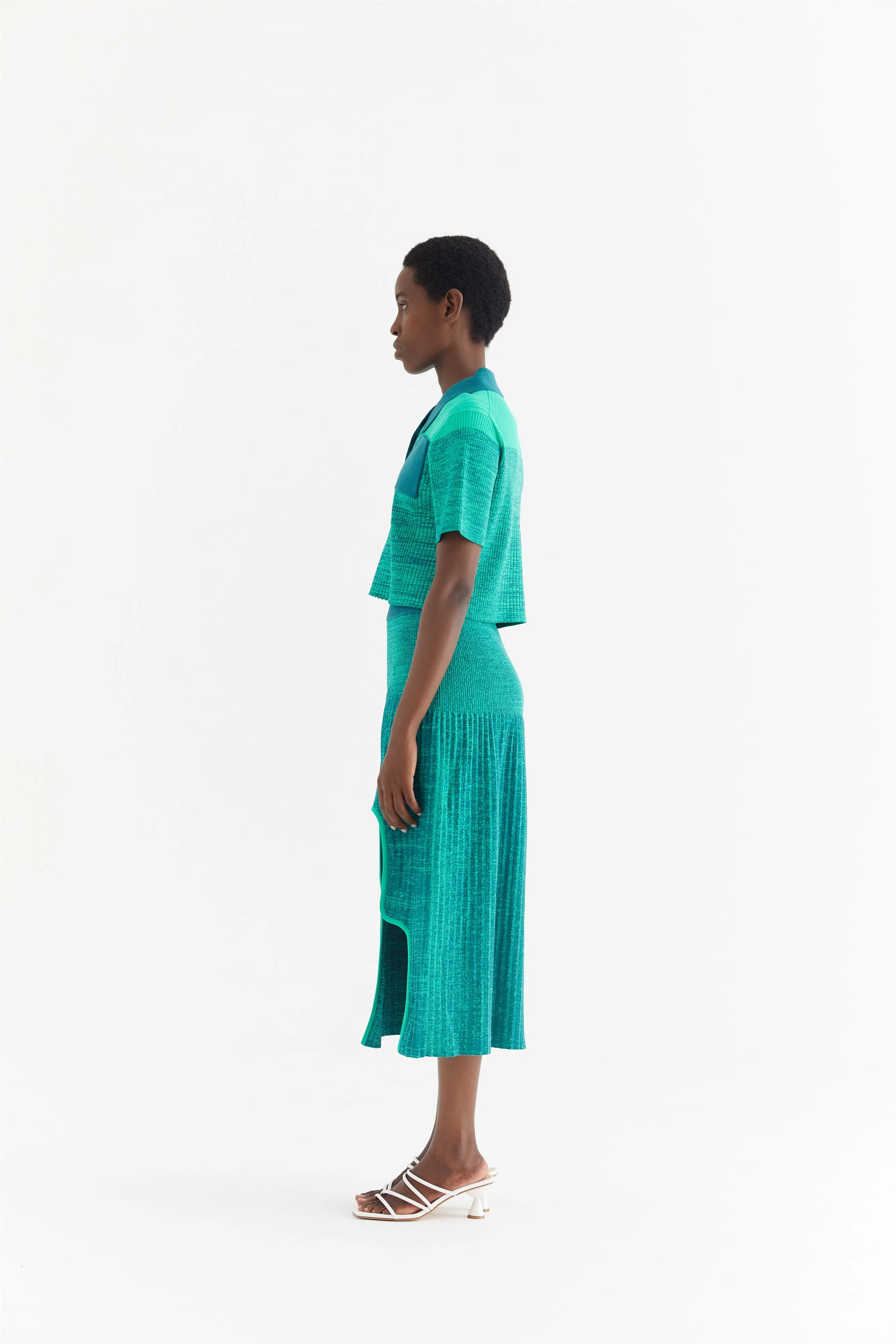 Quick Access Zippers Flexible Durability HIRAM PLEATED MAXI SKIRT