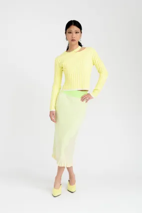 TactileWeave TaglessComfort PIPE LONG SLEEVE CROPPED TOP