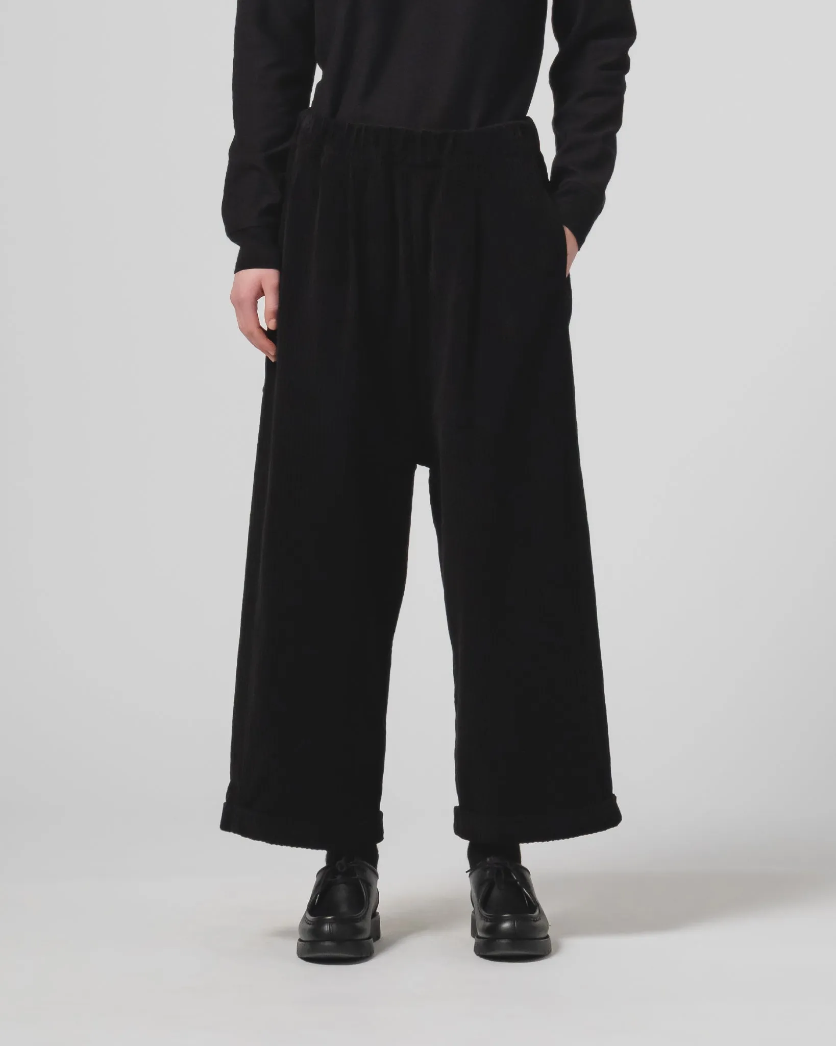 G.o.D Zeno Pants Dream Cord Black High-rise waist Quick Comfort Design