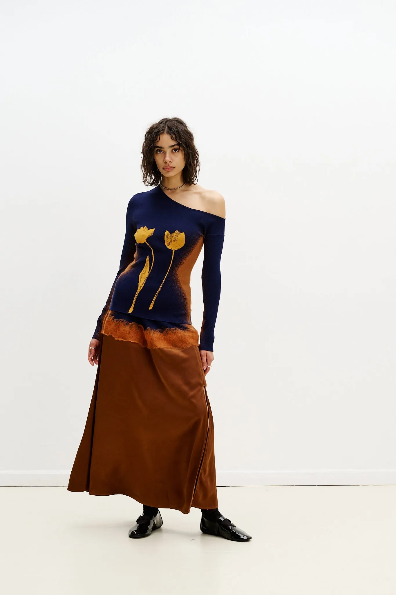 MELIA LONG SLEEVE PULLOVER Cool and Breezy Contrast Stitch