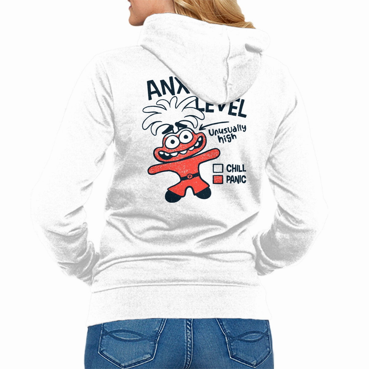 Anxiety Level High Comfort Hoodie Street Essential