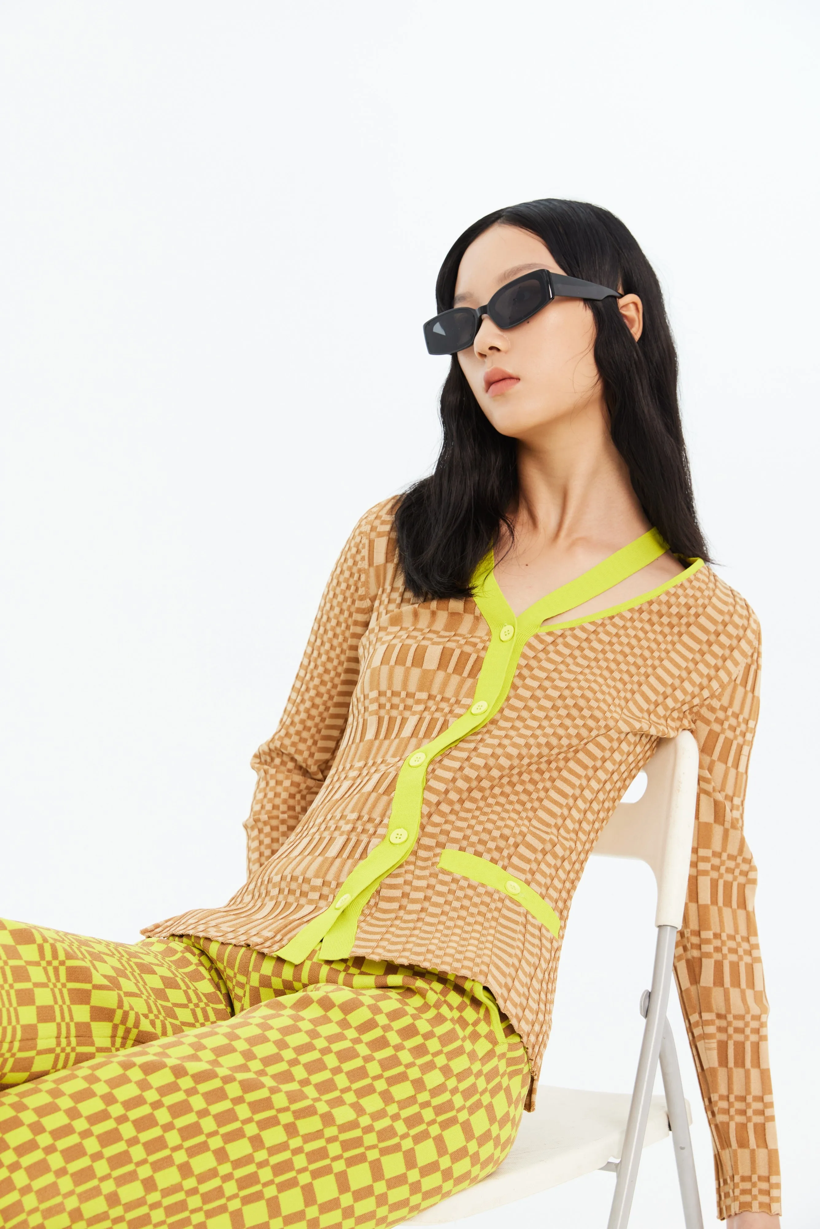 ARIEL ECO WAVY CARDIGAN NonScratchyLining SweatGuard Lining