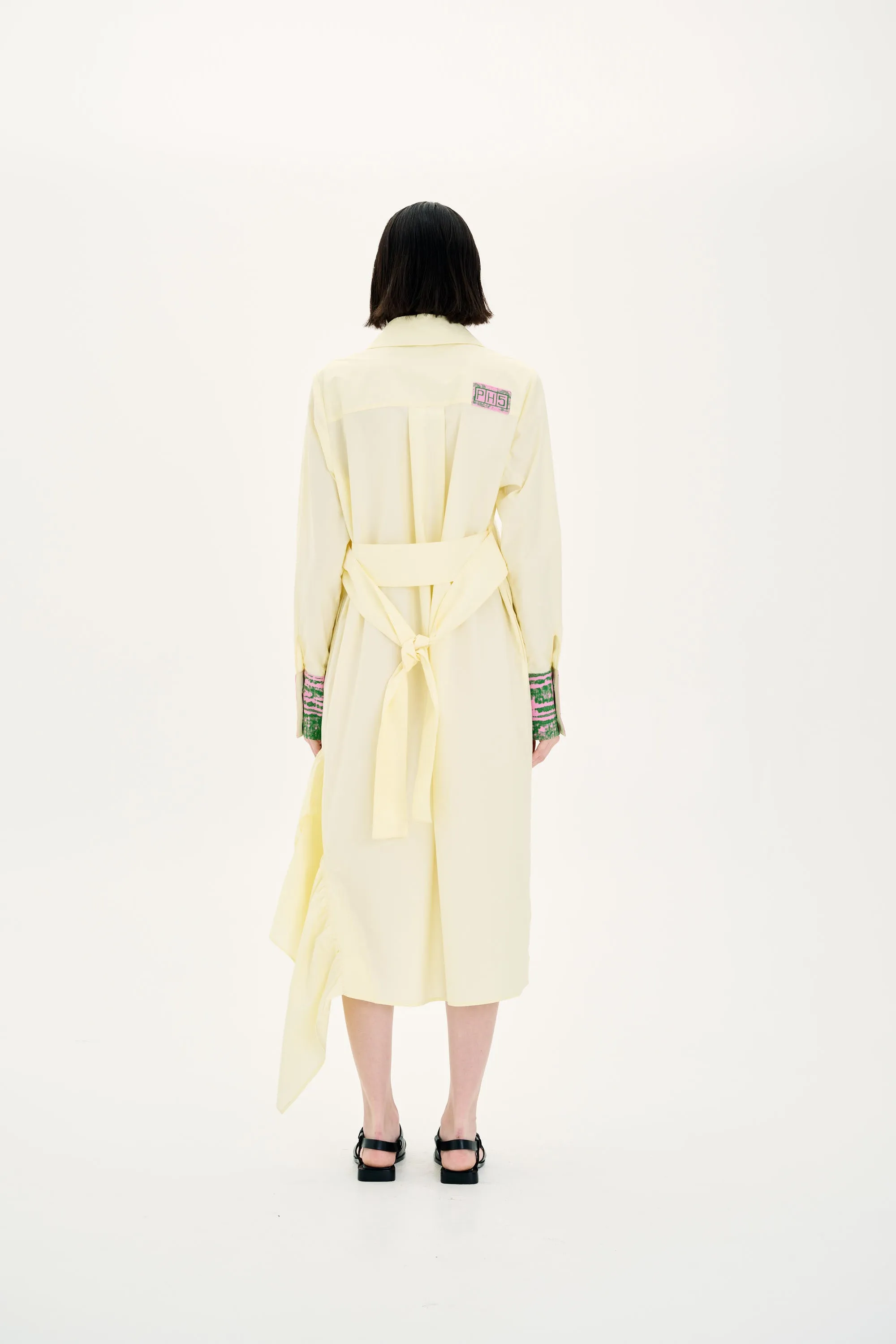 Dry-Clean-Only ARIES MIXED MEDIA OVERSIZED SHIRT DRESS