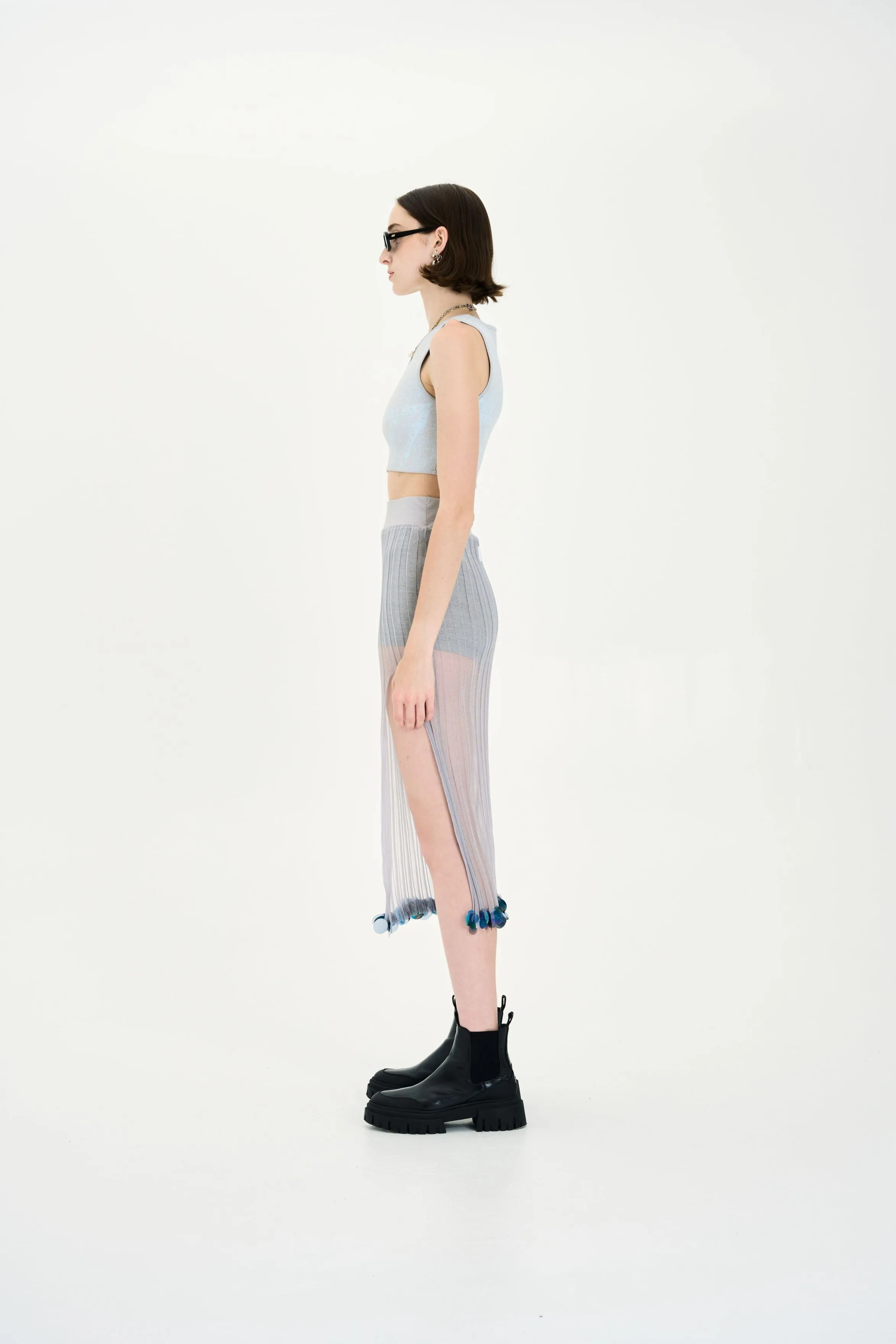 ASTER ORGANZA SHEER SKIRT WITH SEQUINS Secure Closures Active Lifestyle