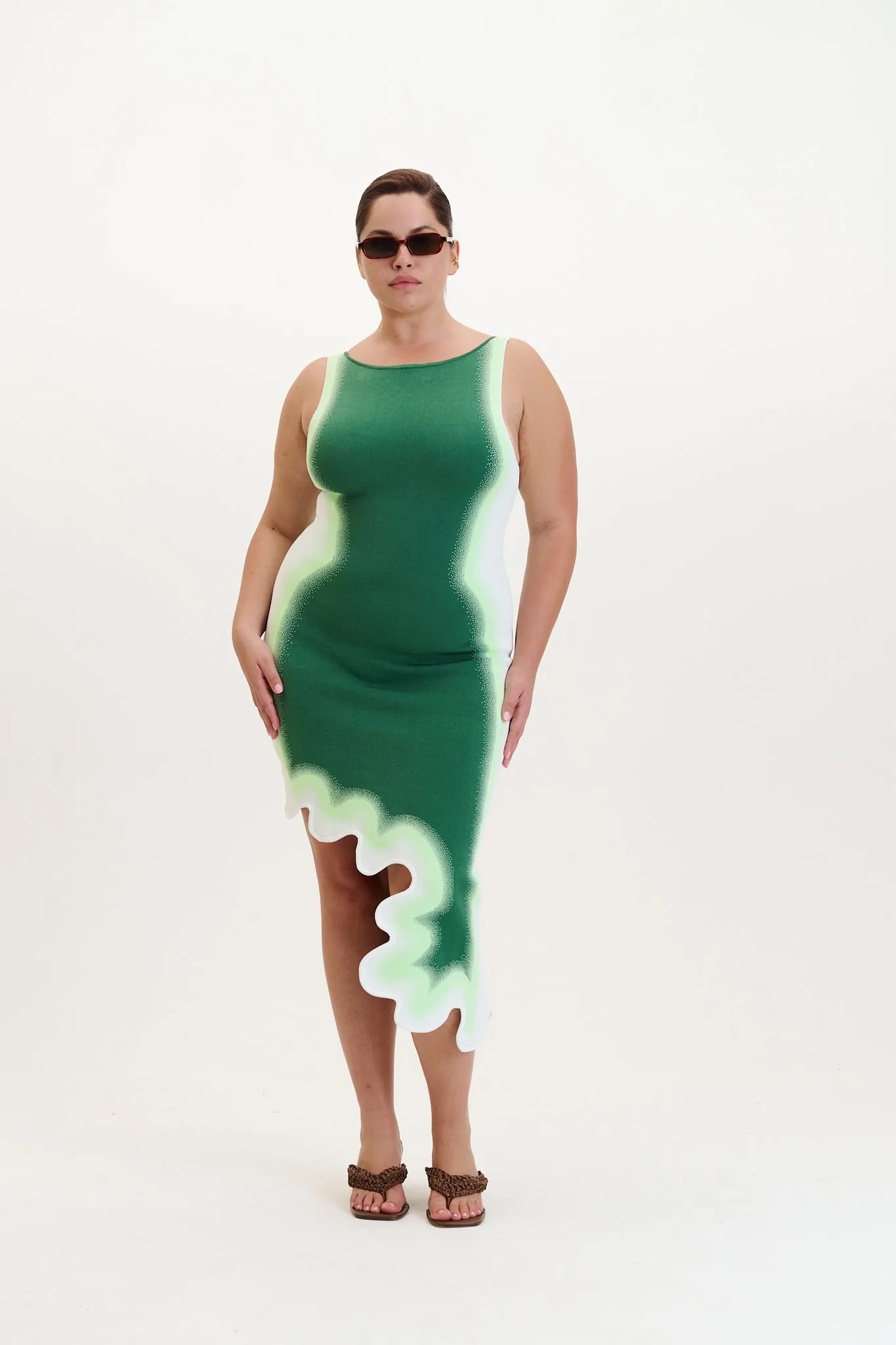 ASTER REVERSIBLE WAVY ASYMMETRIC DRESS Balanced Light City Rhythm