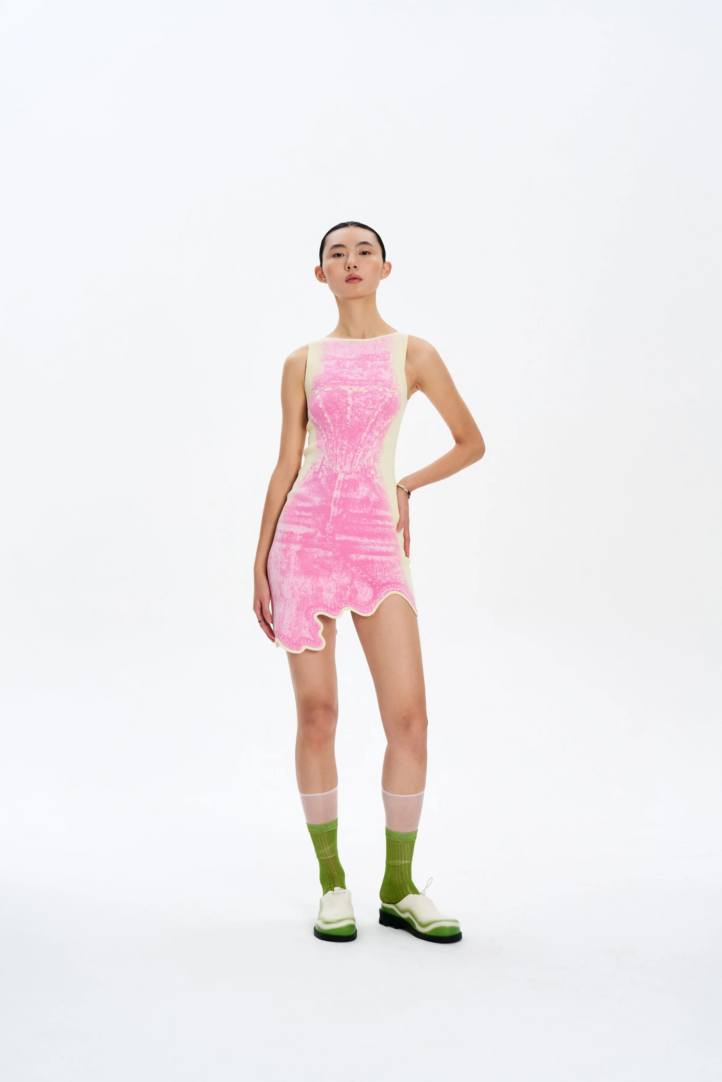 Dual Tones HAZEL DENIM PRINT MINI DRESS