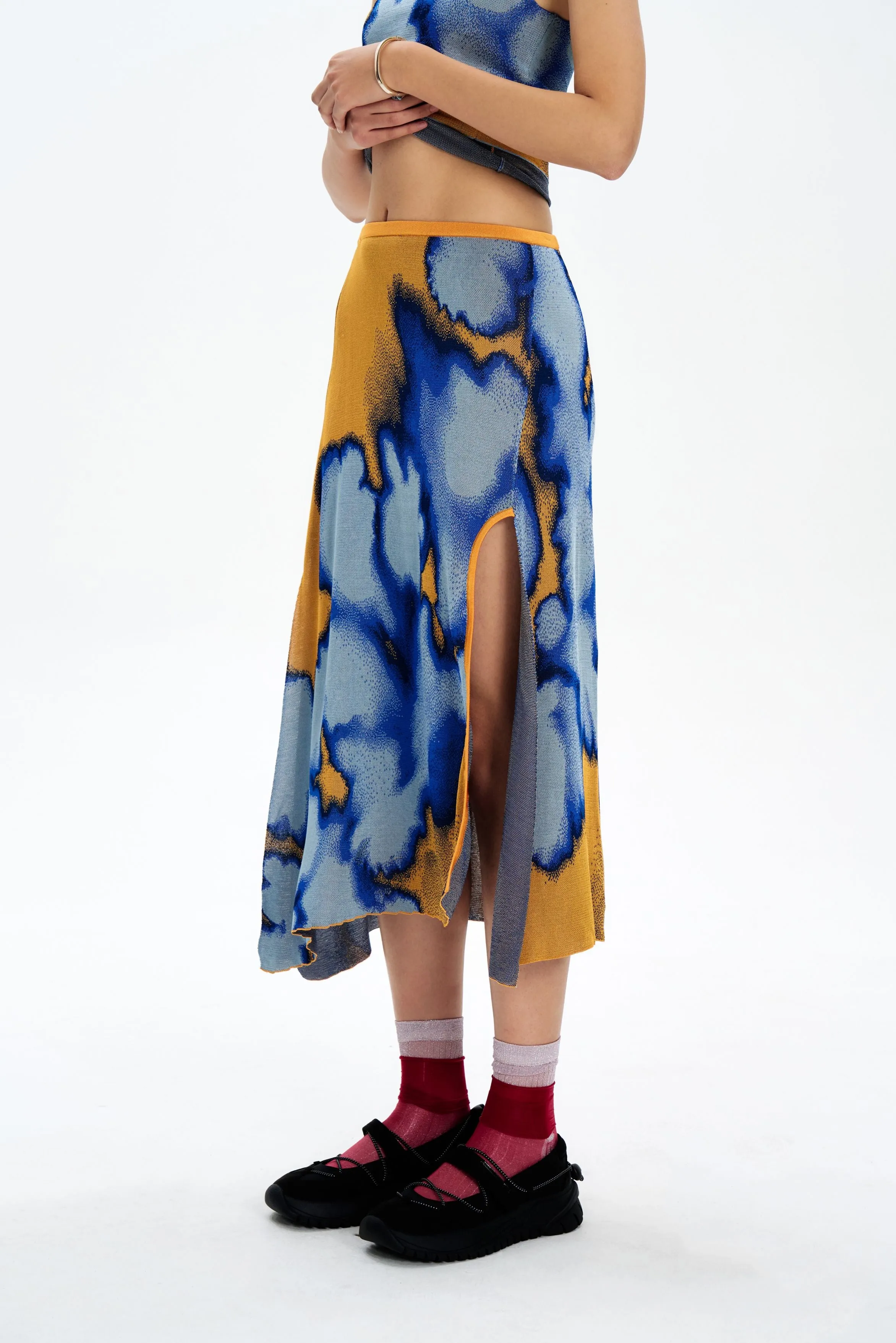 Smart Design ElasticWaist AUDREY TIE-DYE MAXI SKIRT