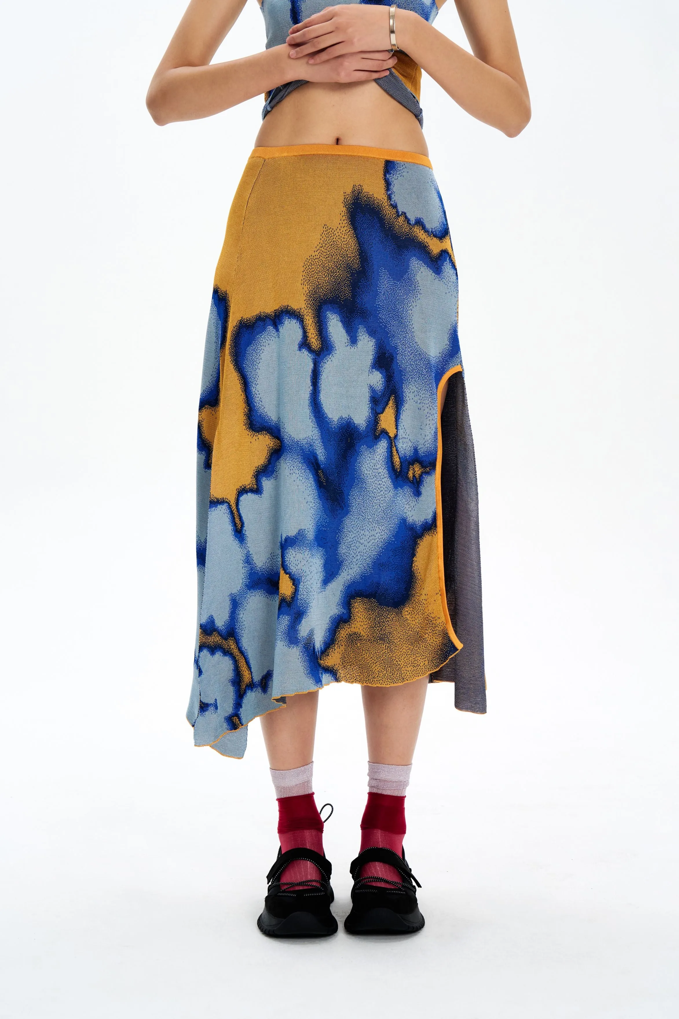 AUDREY TIE-DYE MAXI SKIRT Sport Friendly CompressionFitFabric