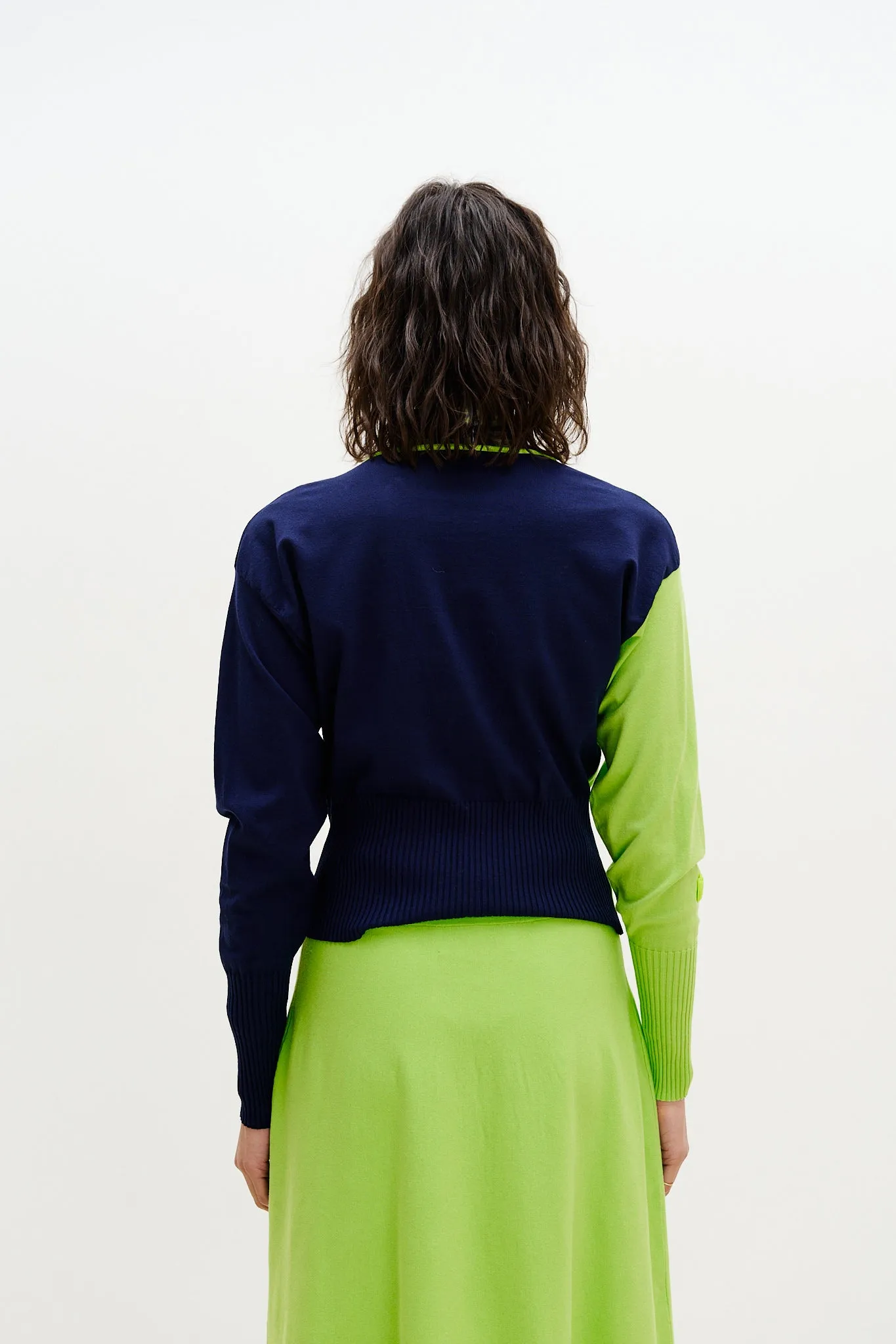 AYANA COLORBLOCK CARDIGAN Fade Resistant Dye