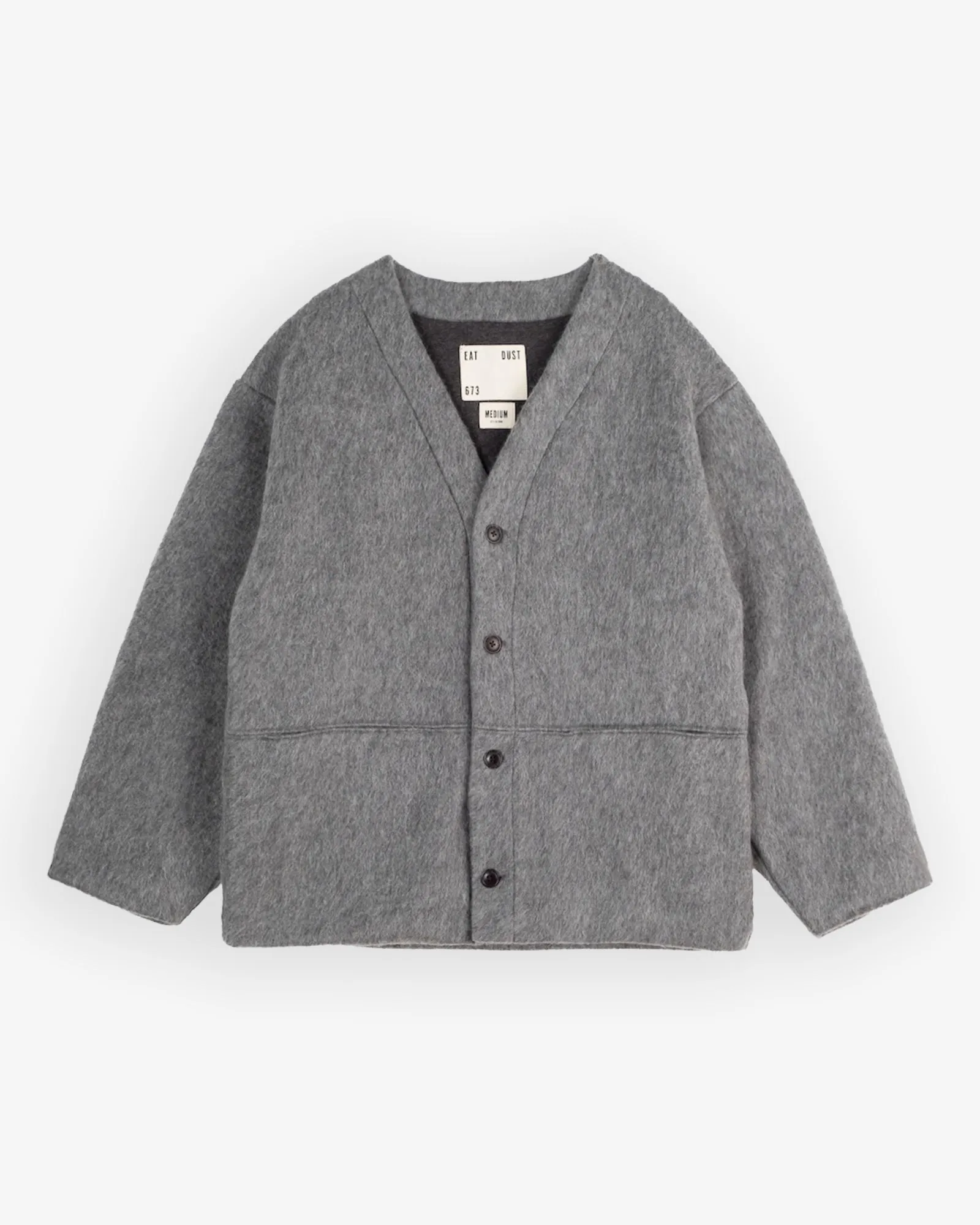 Basic Cardigan Mohair Fleece Asphalt Casual Trend
