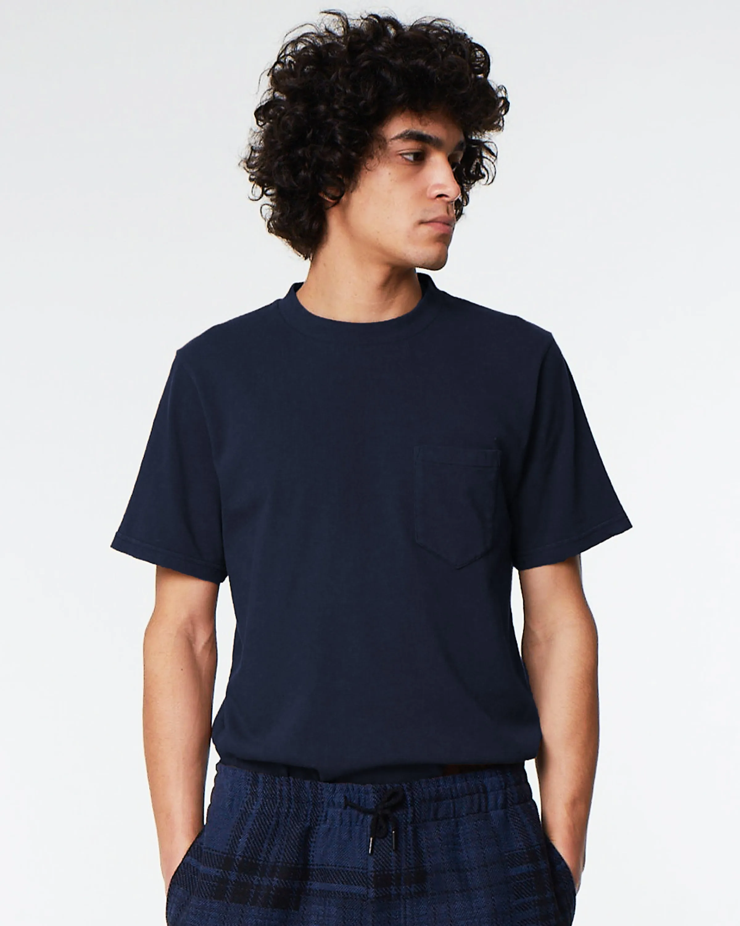 Outdoor Adventure Basic Pocket T Cotton Hemp Navy