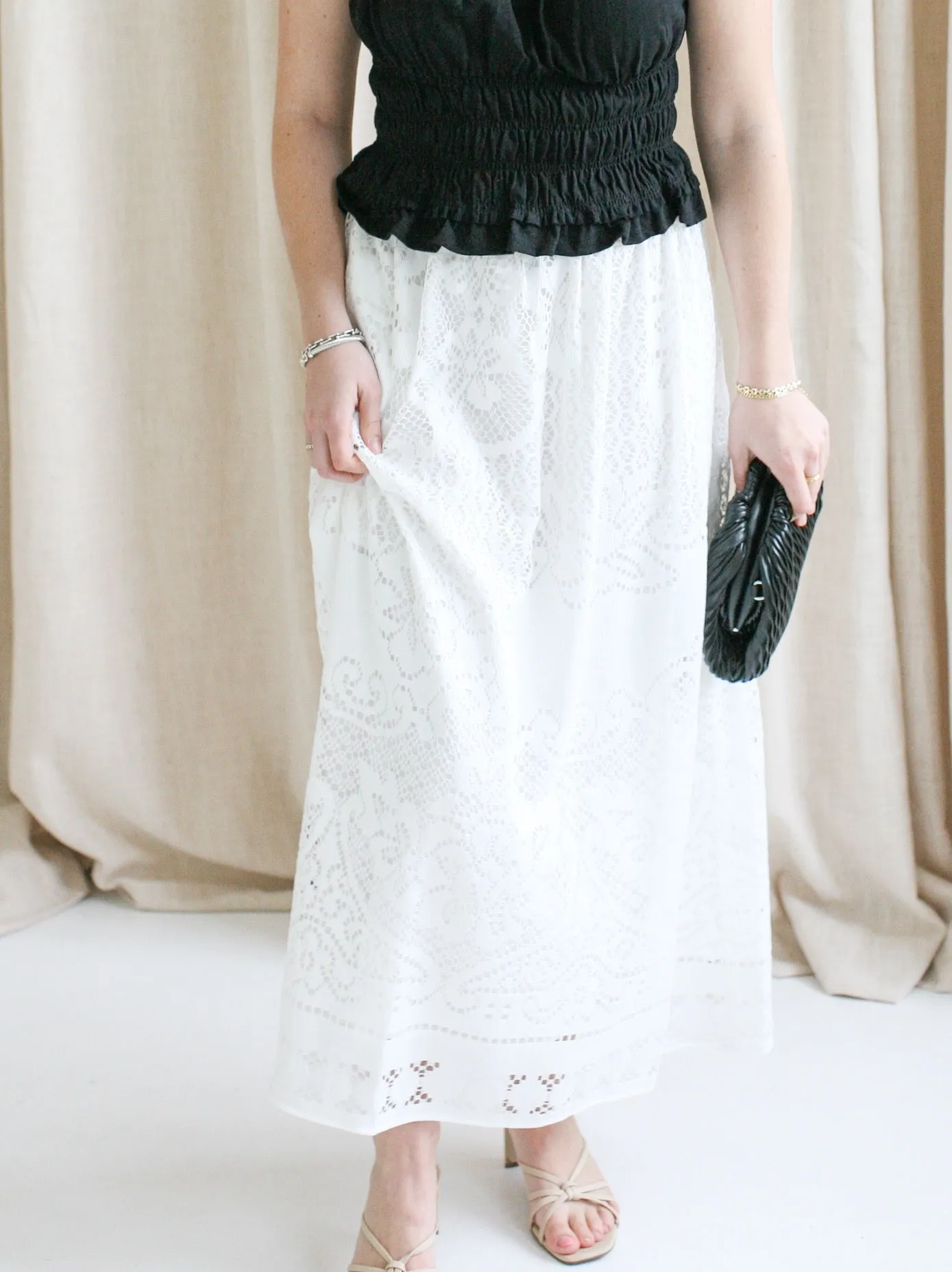 Outfit Diary Travel Ready Crochet Midi Skirt