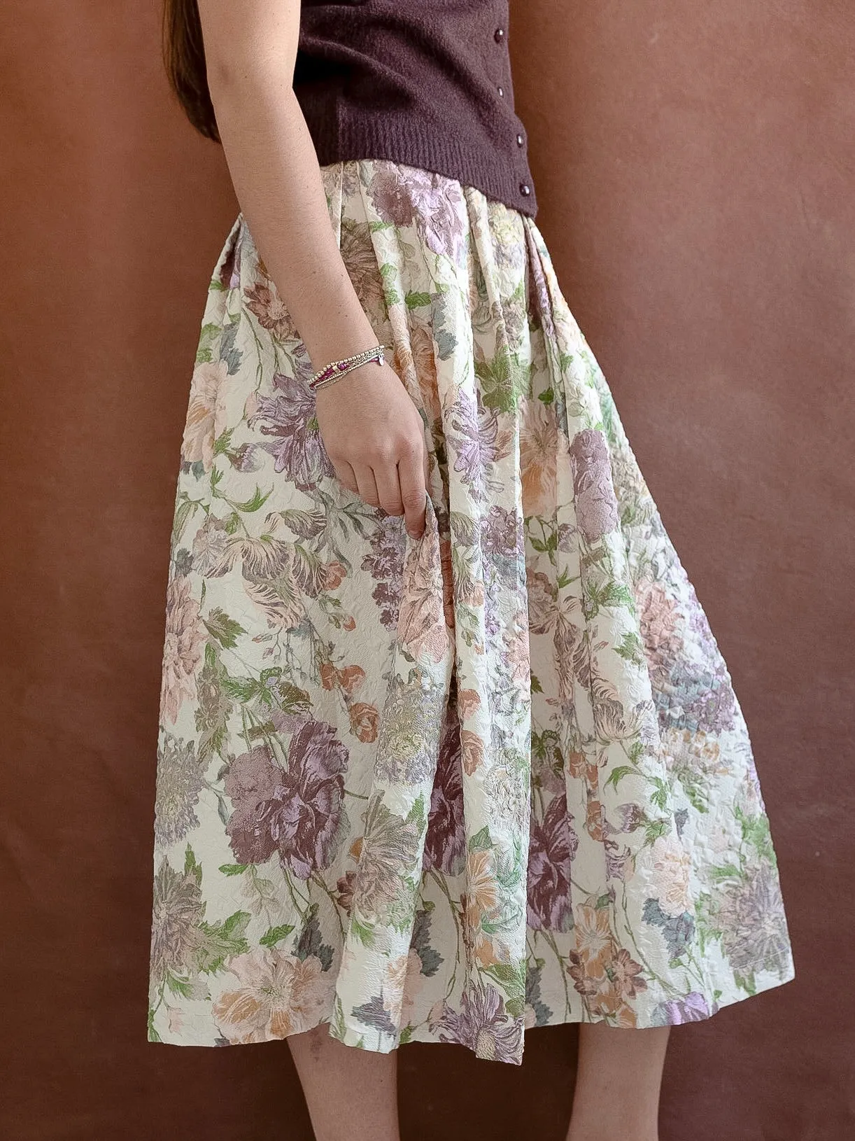 Beatrice Floral Midi Skirt Chill Wear