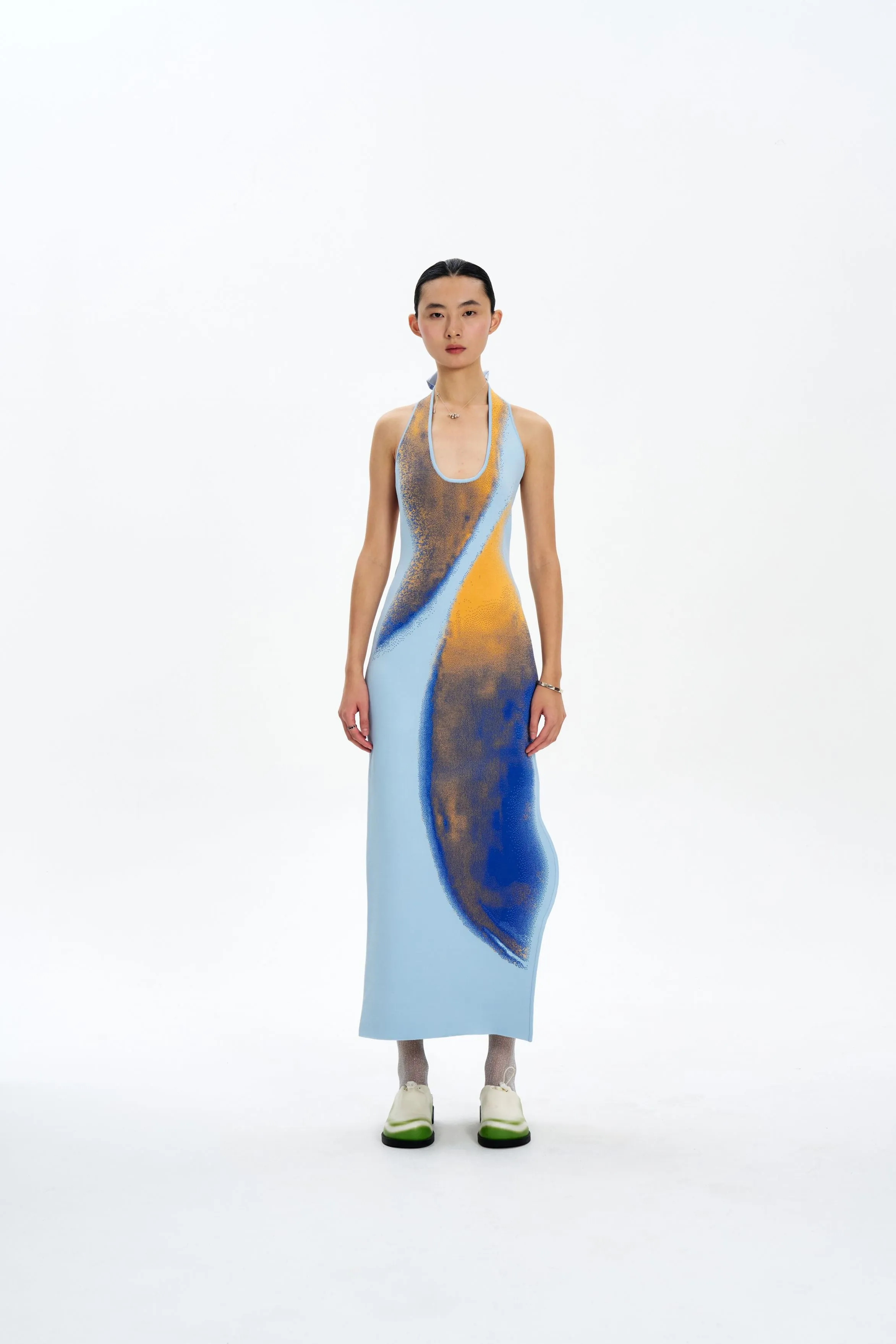 NOAH HALTER NECK LONG DRESS Effortless Comfort Shore Time